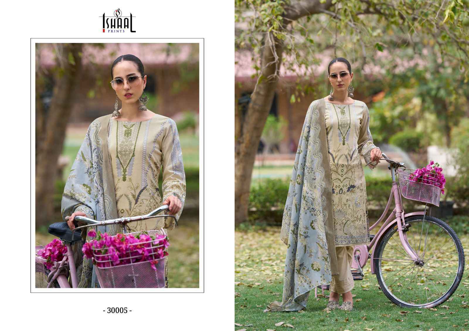 Ishaal Prints Gulmohar Vol 30 Pure Lawn Dress Material 10 Pc Catalouge