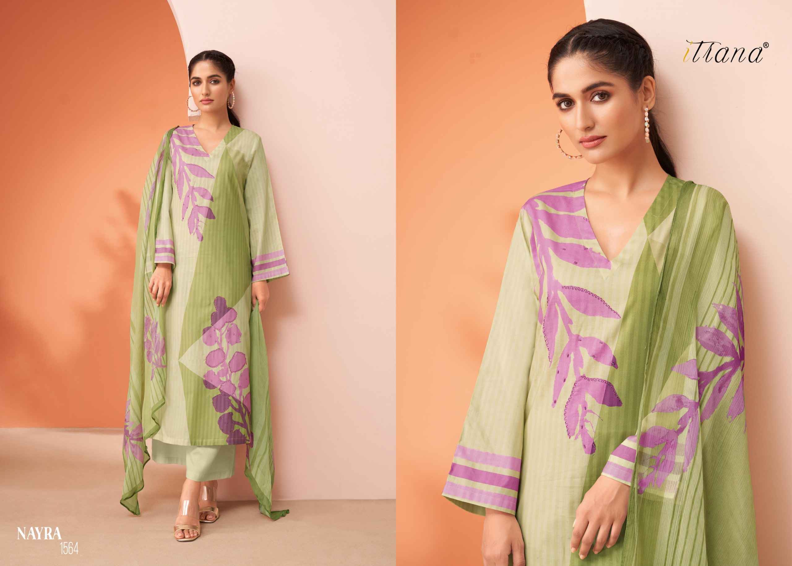 Itrana Nayra Lawn Cotton Dress Material 6 Pc Catalog