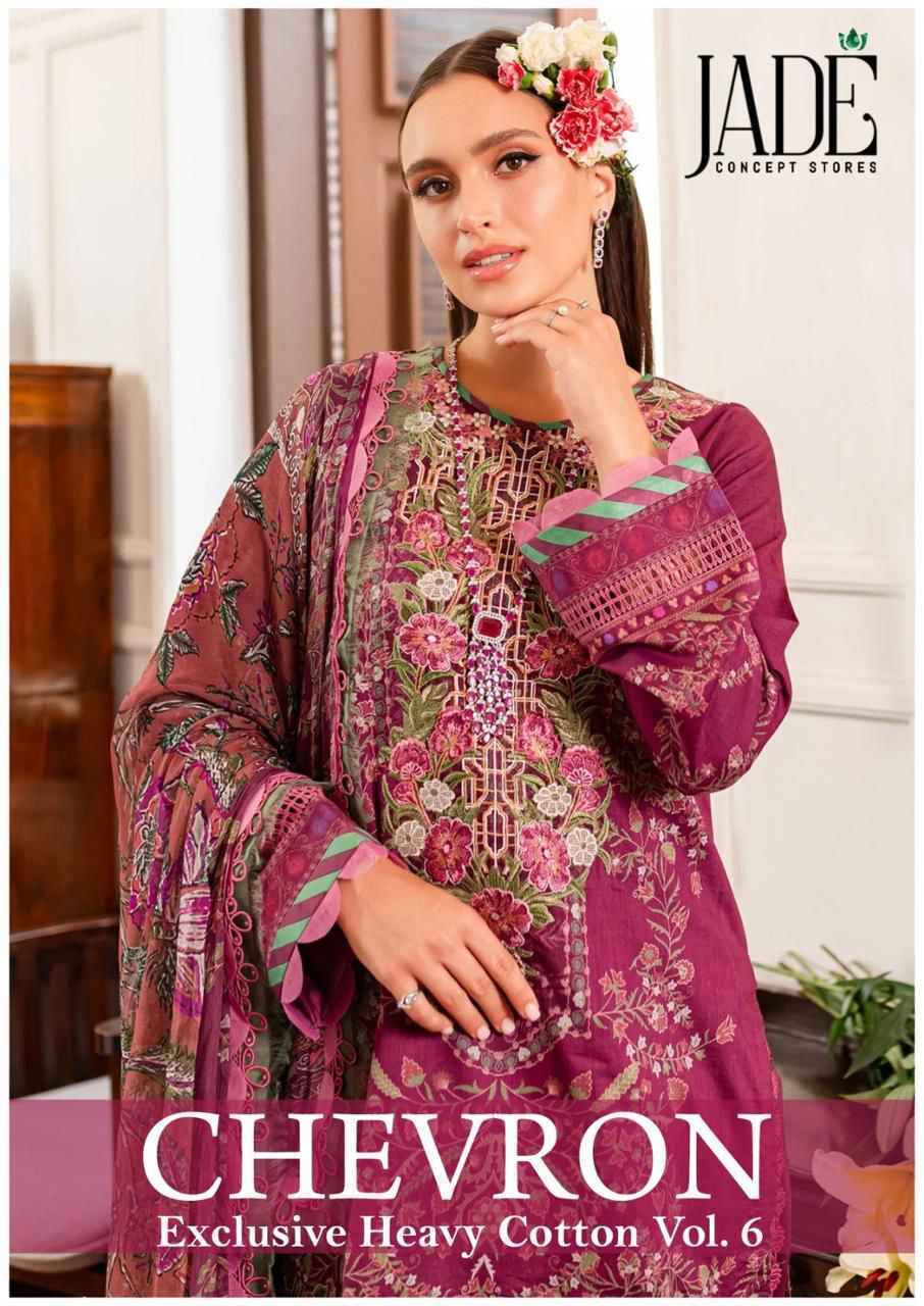 Jade Chevron Vol 6 Cotton Dress Material 6 Pc Catalog