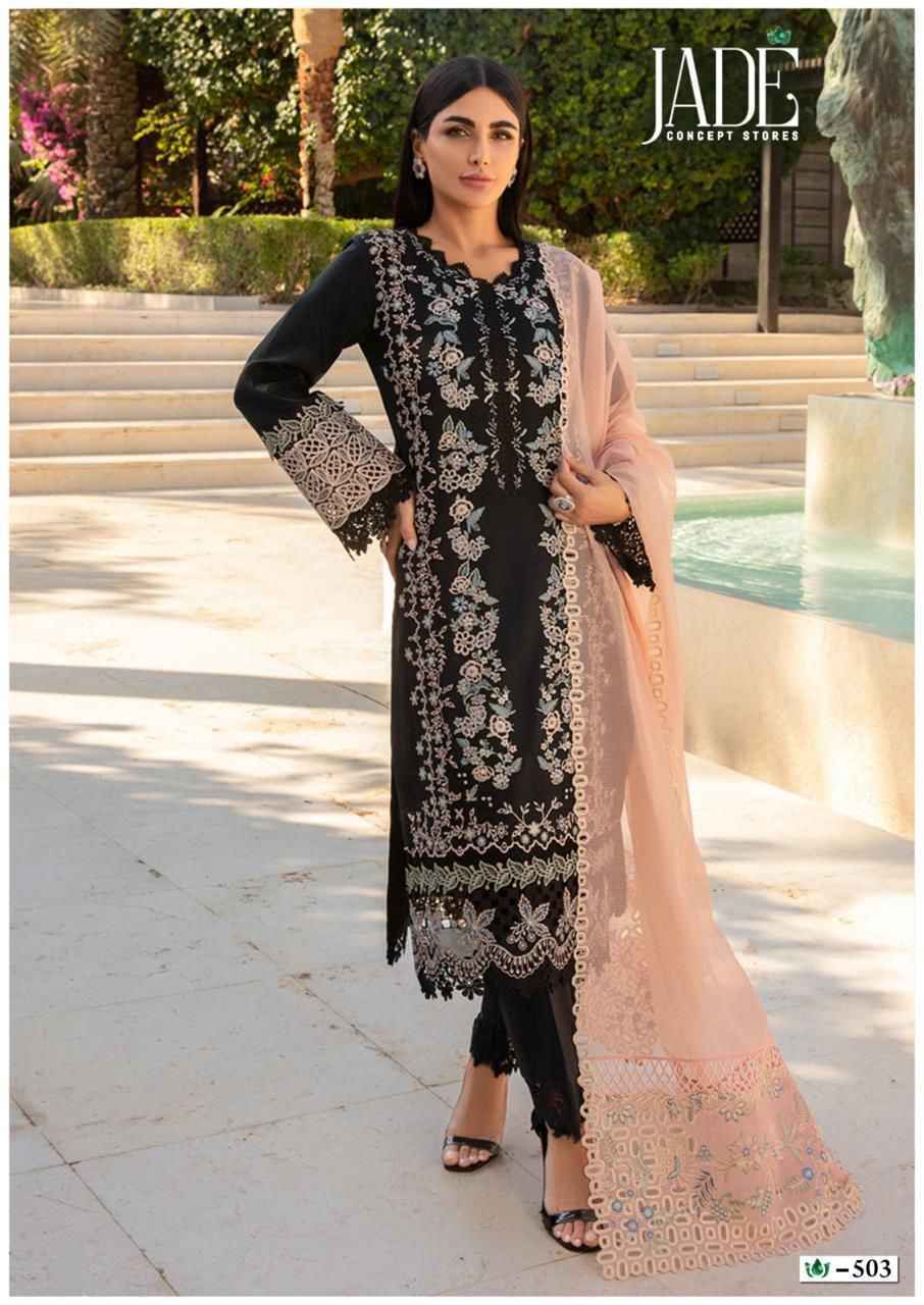 Jade Crimson Exclusive Heavy Lawn Collection Vol 5 Lawn Cotton Dress Material 6 pc Cataloge