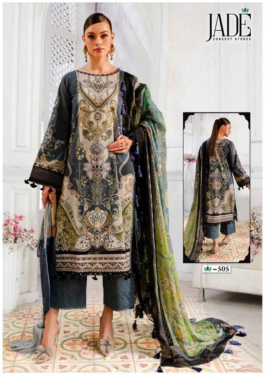 Jade Crimson Exclusive Heavy Lawn Collection Vol 5 Lawn Cotton Dress Material 6 pc Cataloge