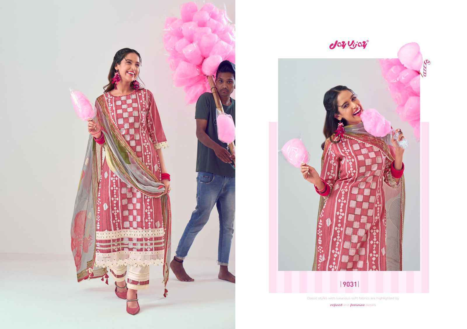 Jay Vijay Mela Cotton Dress Material Ladies Suits in Wholesale