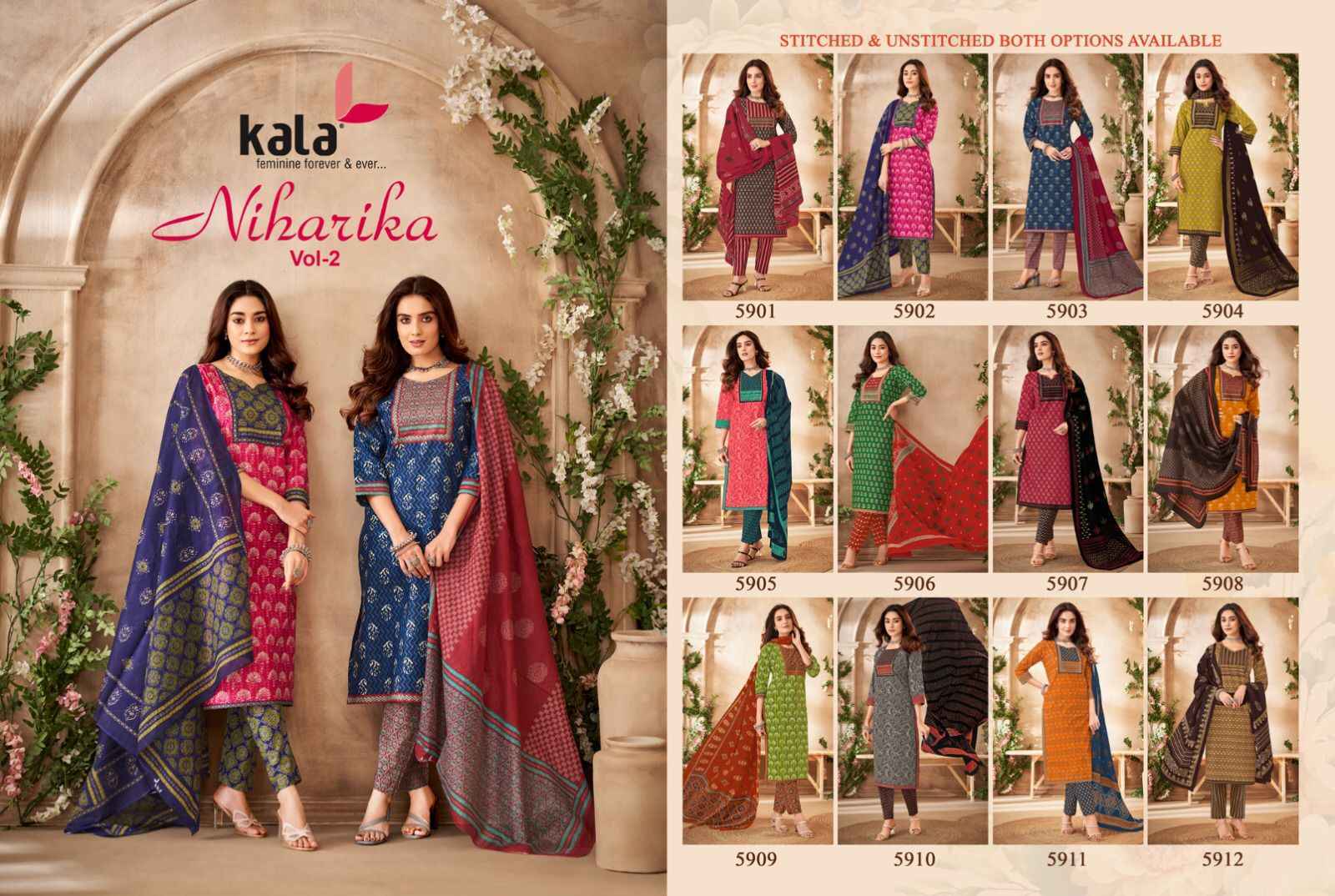 Kala Niharika Vol 2 Cotton Dress Material 12 pcs Catalogue