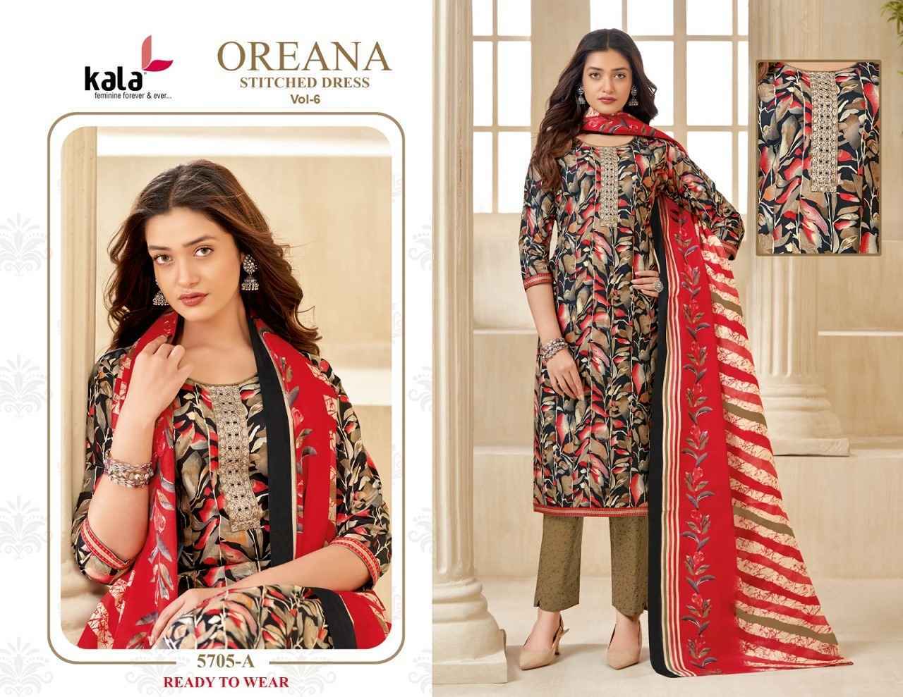 Kala Oreana Vol-6 Readymade Heavy Cotton Dress 12 Pc Catalog