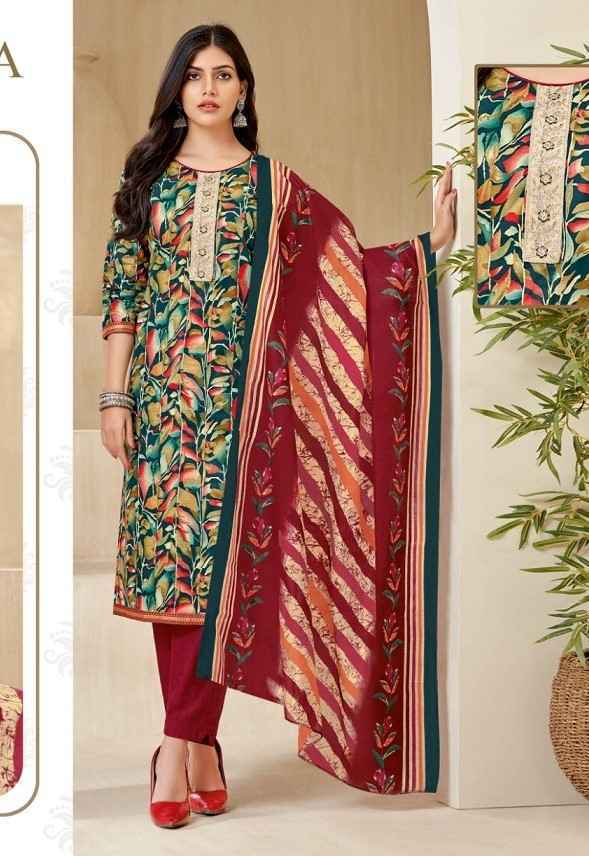 Kala Oreana Vol-6 Readymade Heavy Cotton Dress 12 Pc Catalog