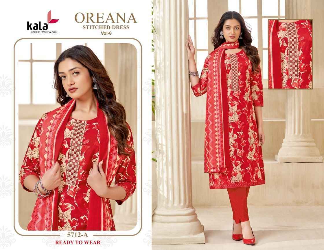 Kala Oreana Vol-6 Readymade Heavy Cotton Dress 12 Pc Catalog