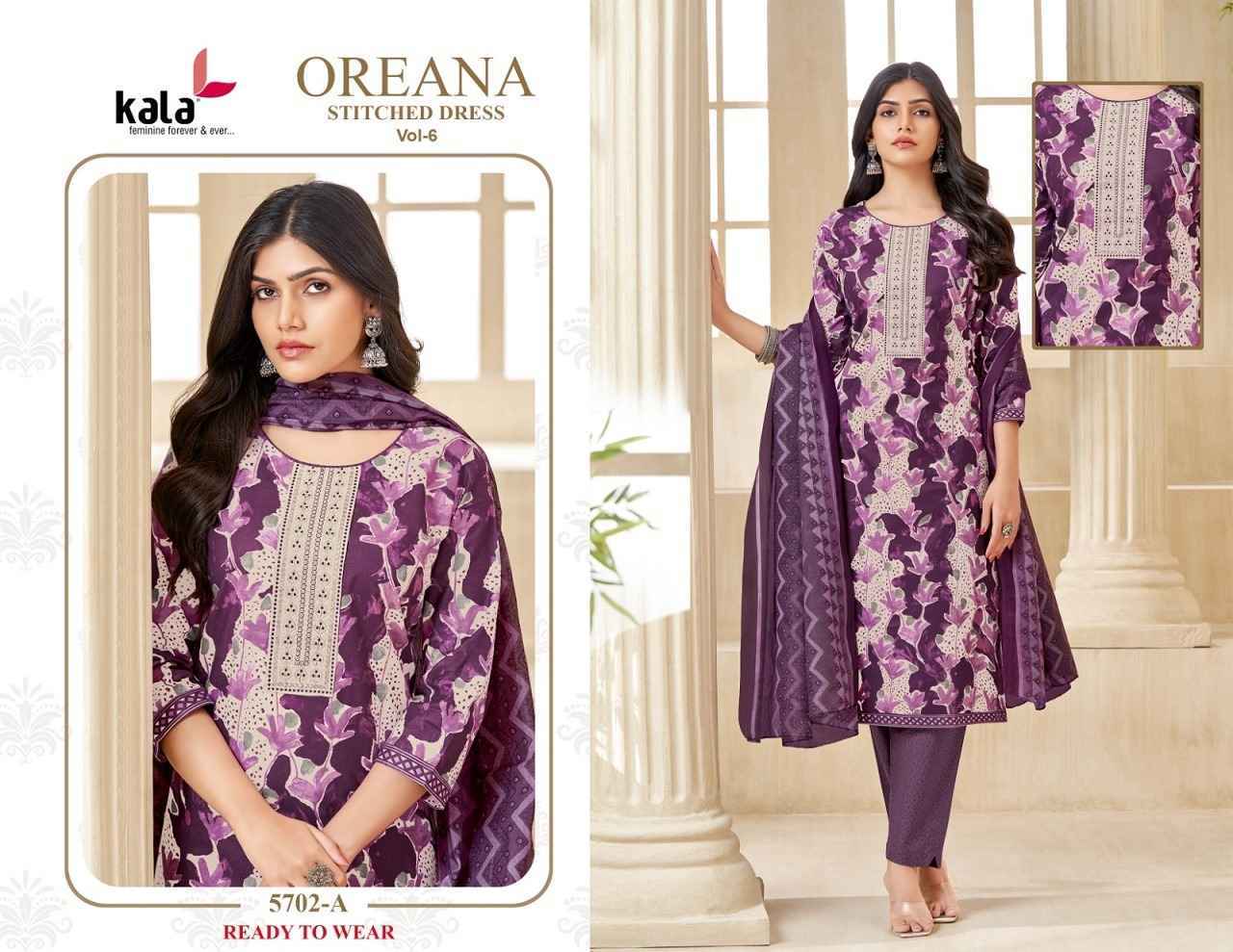 Kala Oreana Vol-6 Readymade Heavy Cotton Dress 12 Pc Catalog