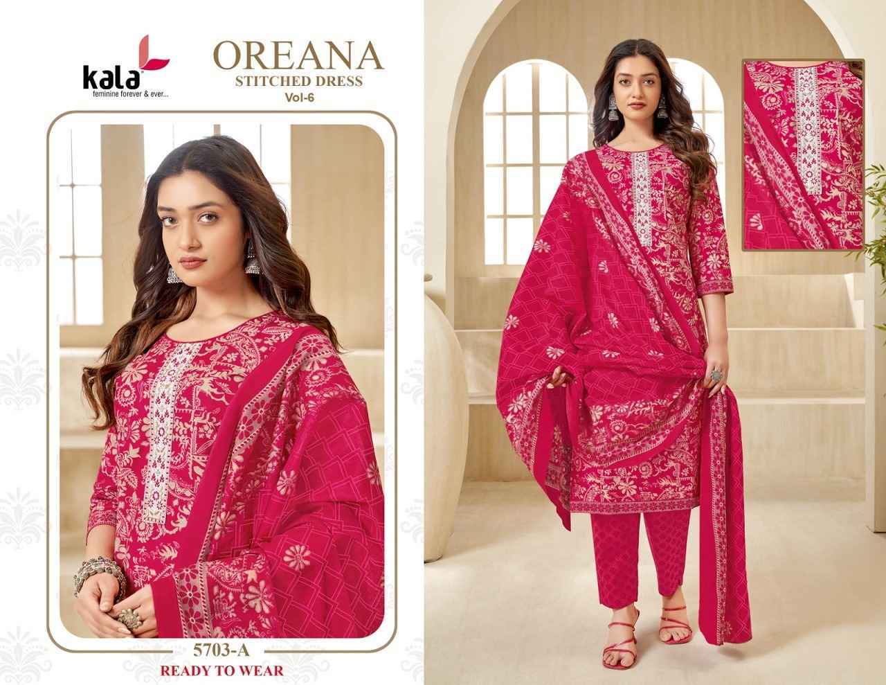 Kala Oreana Vol-6 Readymade Heavy Cotton Dress 12 Pc Catalog