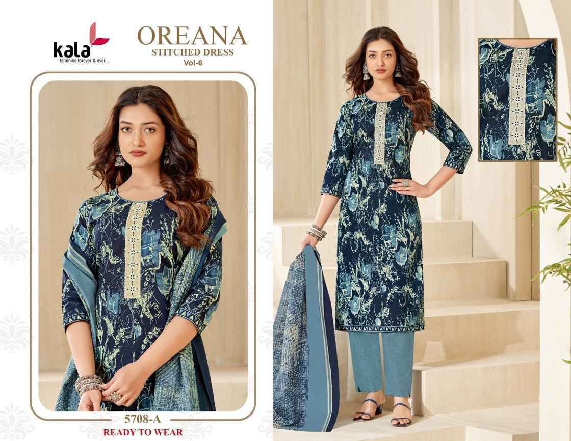 Kala Oreana Vol-6 Readymade Heavy Cotton Dress 12 Pc Catalog