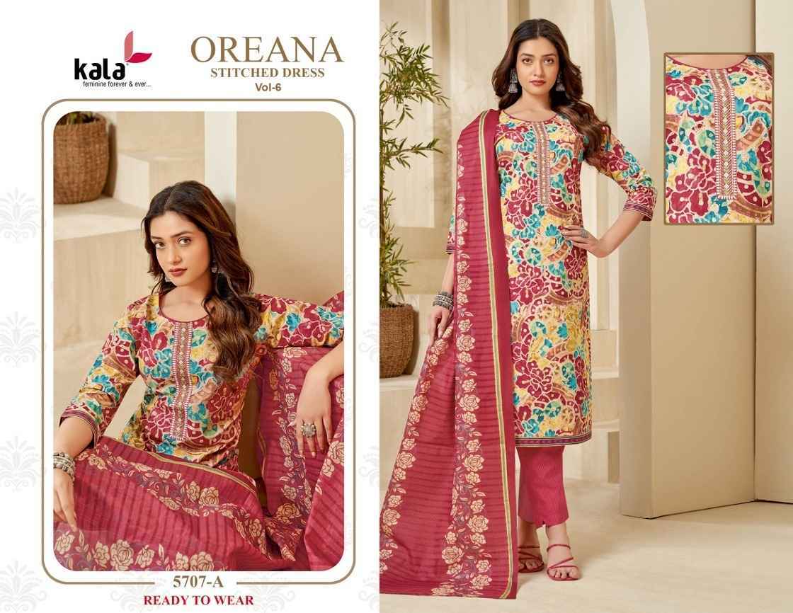 Kala Oreana Vol-6 Readymade Heavy Cotton Dress 12 Pc Catalog