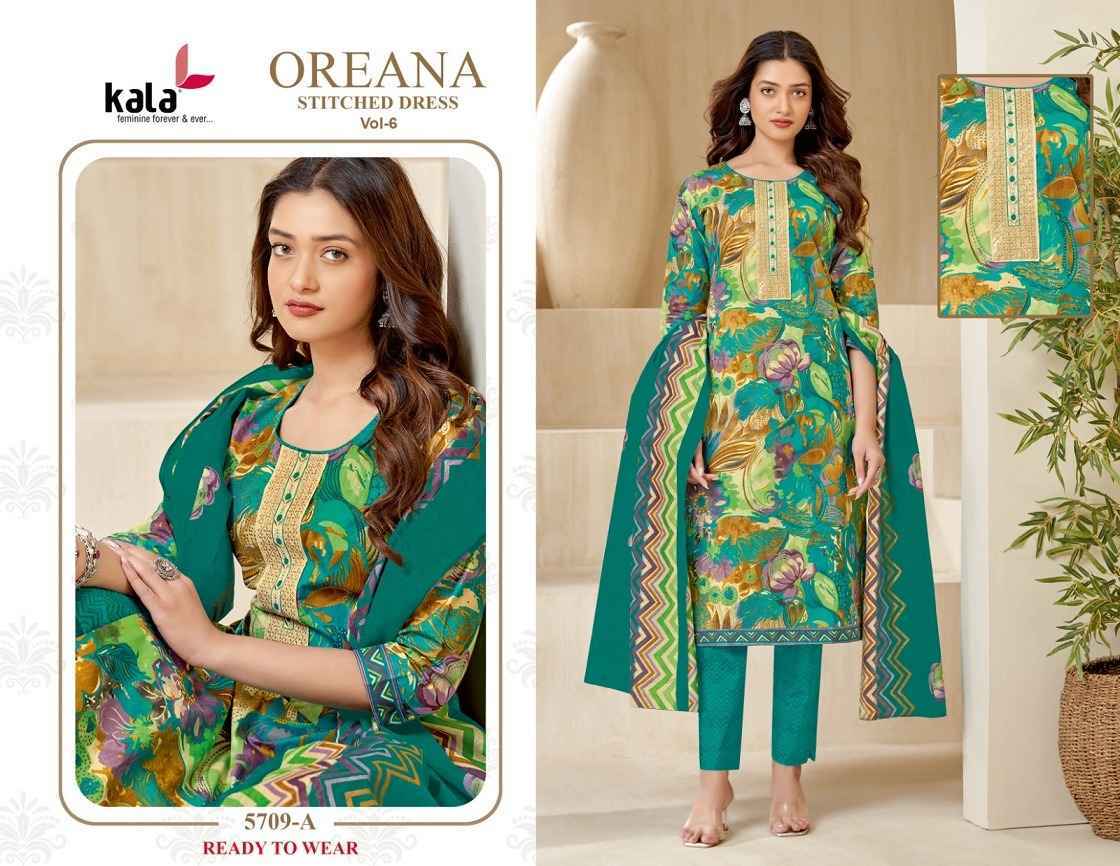 Kala Oreana Vol-6 Readymade Heavy Cotton Dress 12 Pc Catalog