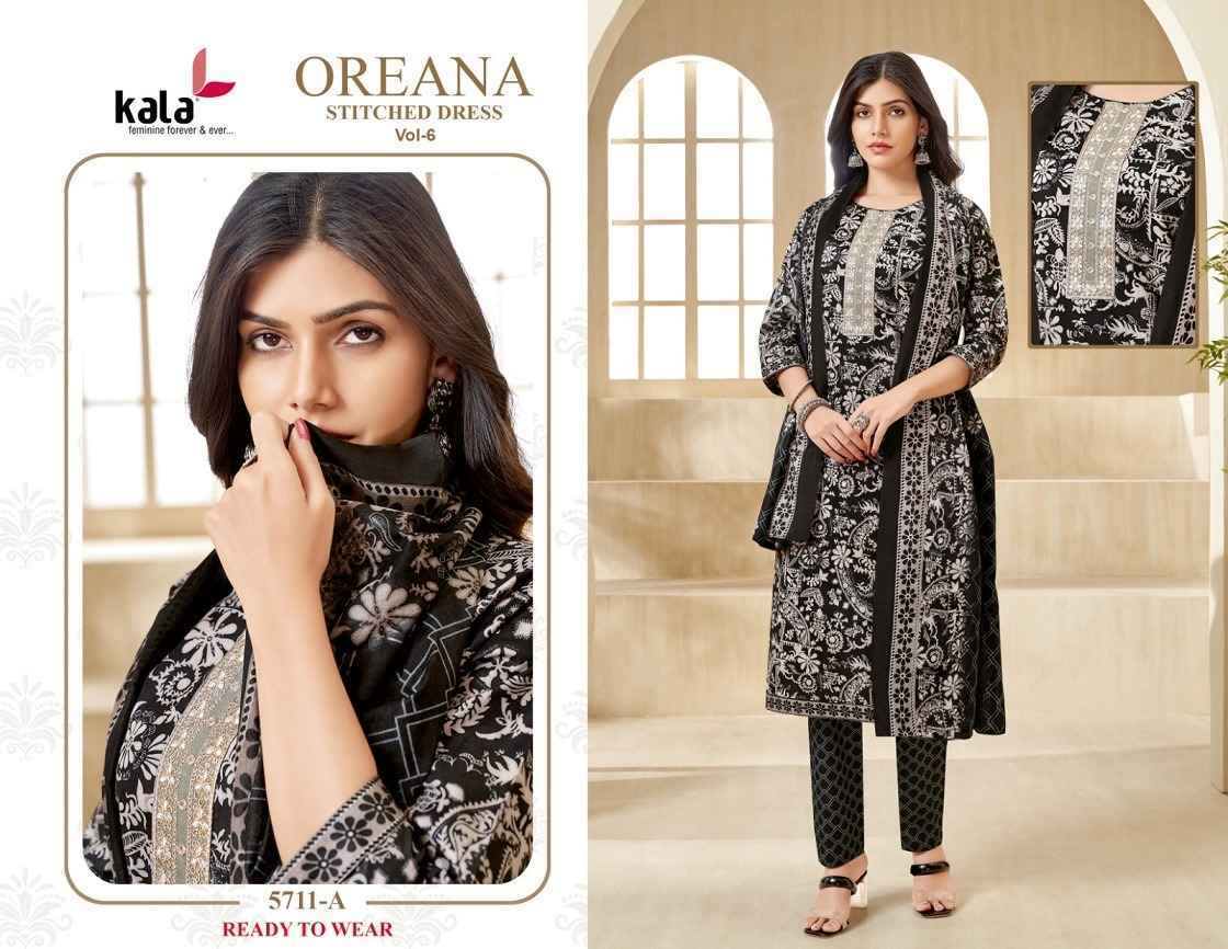 Kala Oreana Vol-6 Readymade Heavy Cotton Dress 12 Pc Catalog
