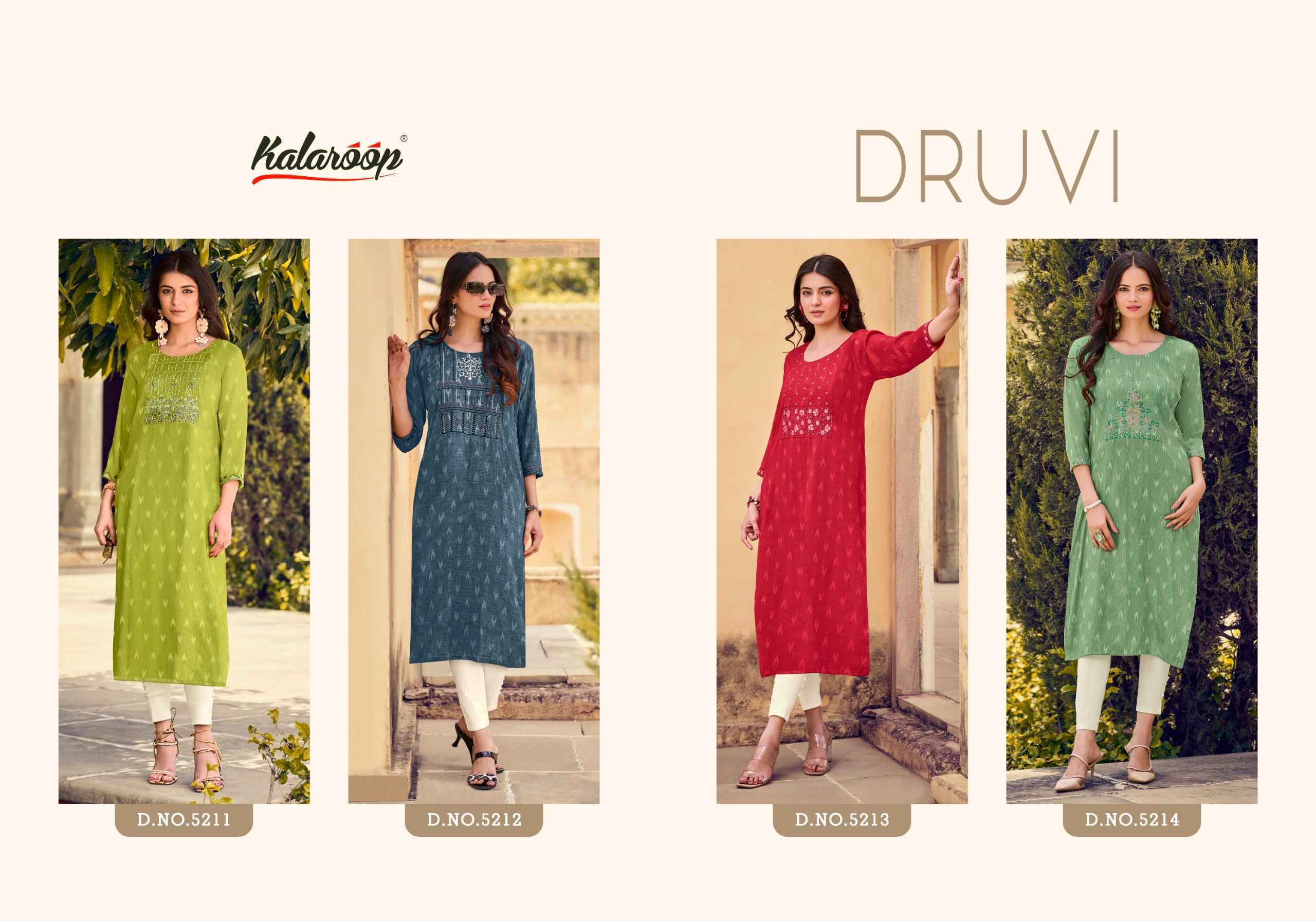 Kalaroop Dhruvi Fancy Kurti 4 Pc Cataloug