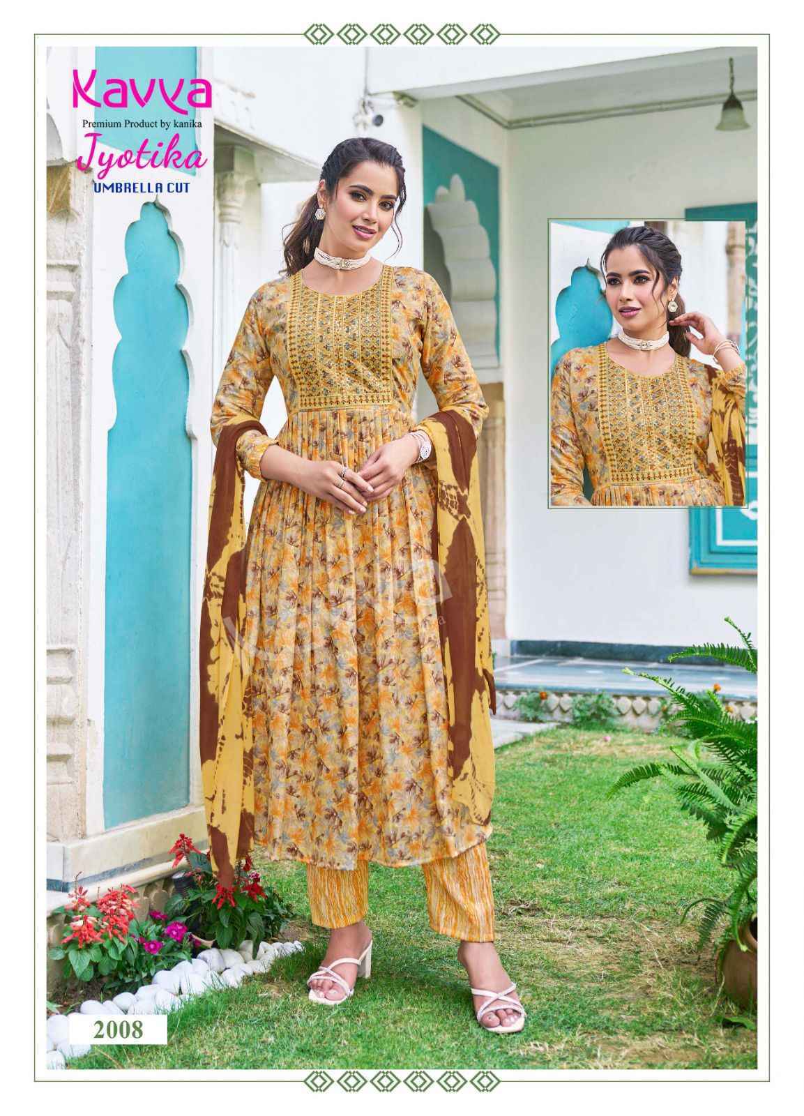 Kavya Jyotika Vol 2 Umbrella Cut Readymade Capsule Dress 10 pcs Catalogue