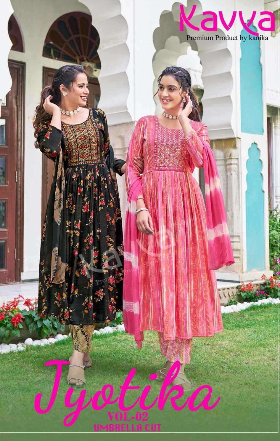Kavya Jyotika Vol 2 Umbrella Cut Readymade Capsule Dress 10 pcs Catalogue