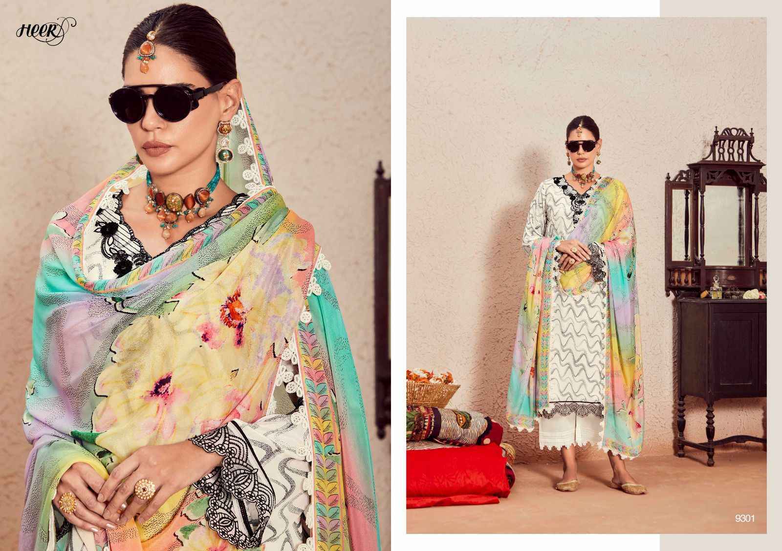 Kimora Heer Swag Muslin Dress Material 6 pcs Catalogue