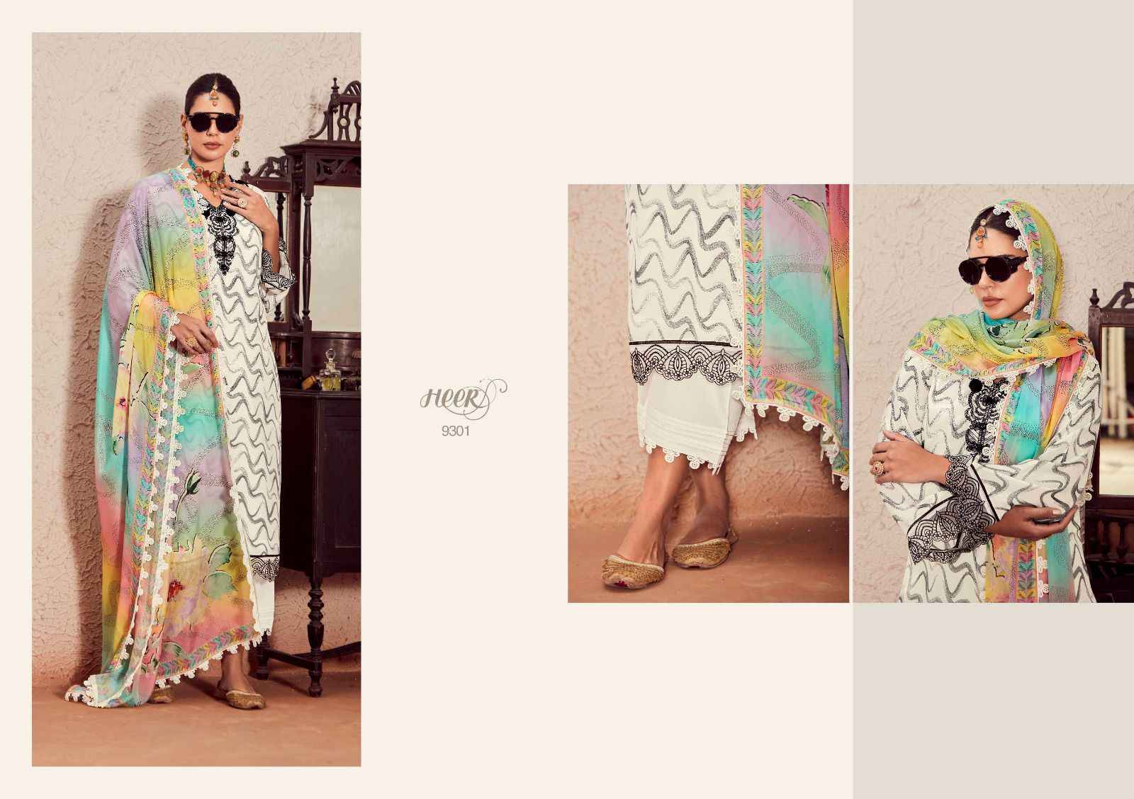 Kimora Heer Swag Muslin Dress Material 6 pcs Catalogue