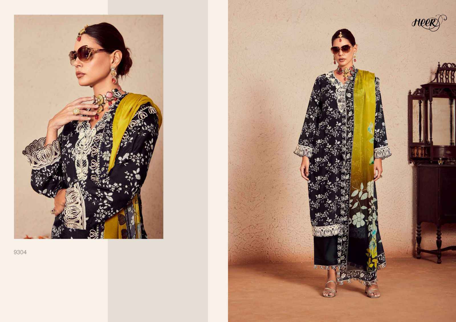 Kimora Heer Swag Muslin Dress Material 6 pcs Catalogue