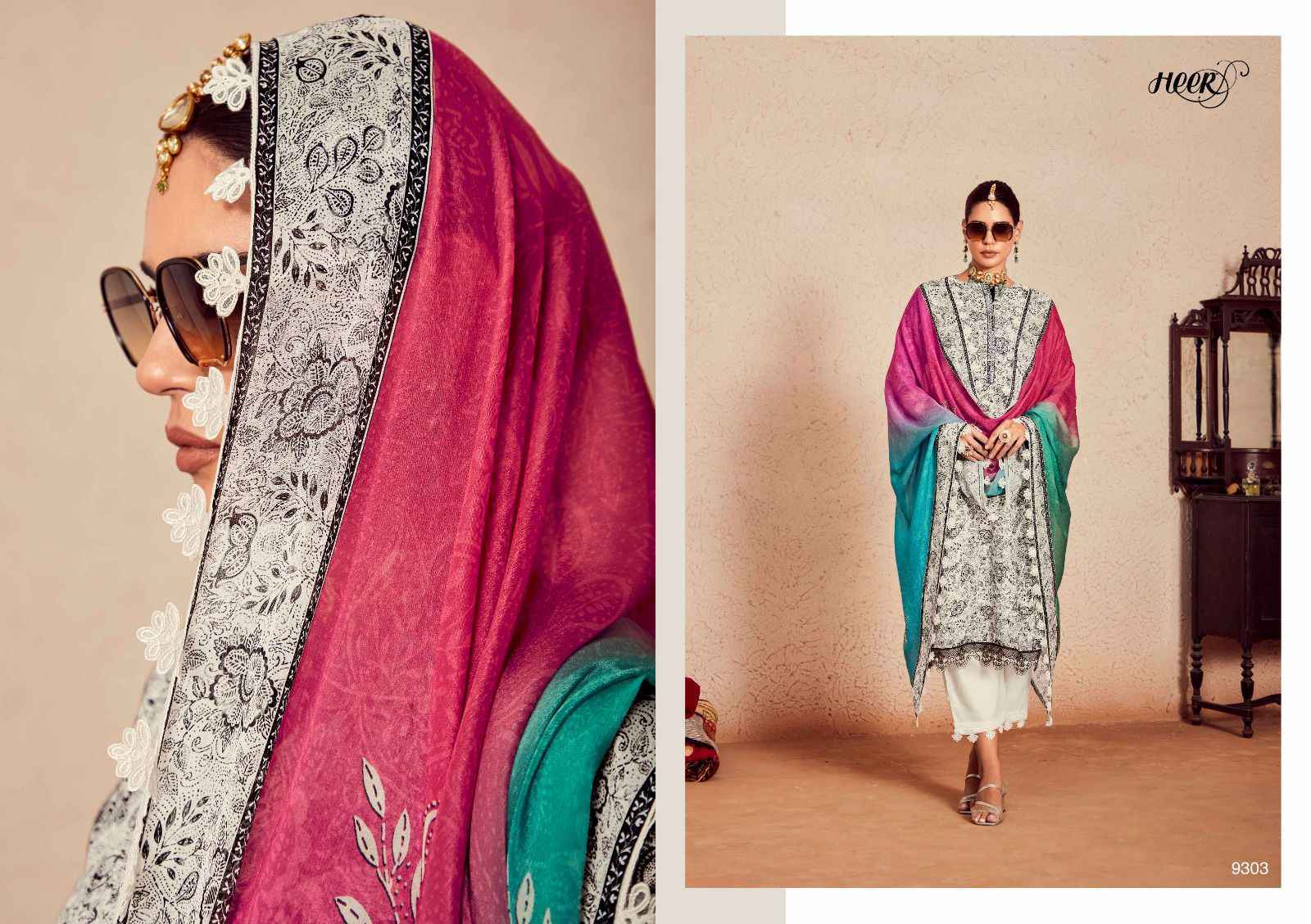 Kimora Heer Swag Muslin Dress Material 6 pcs Catalogue