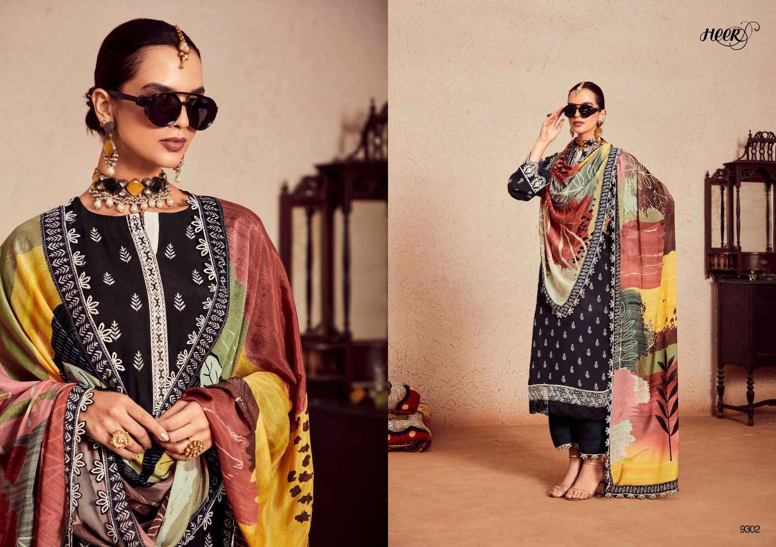 Kimora Heer Swag Muslin Dress Material 6 pcs Catalogue