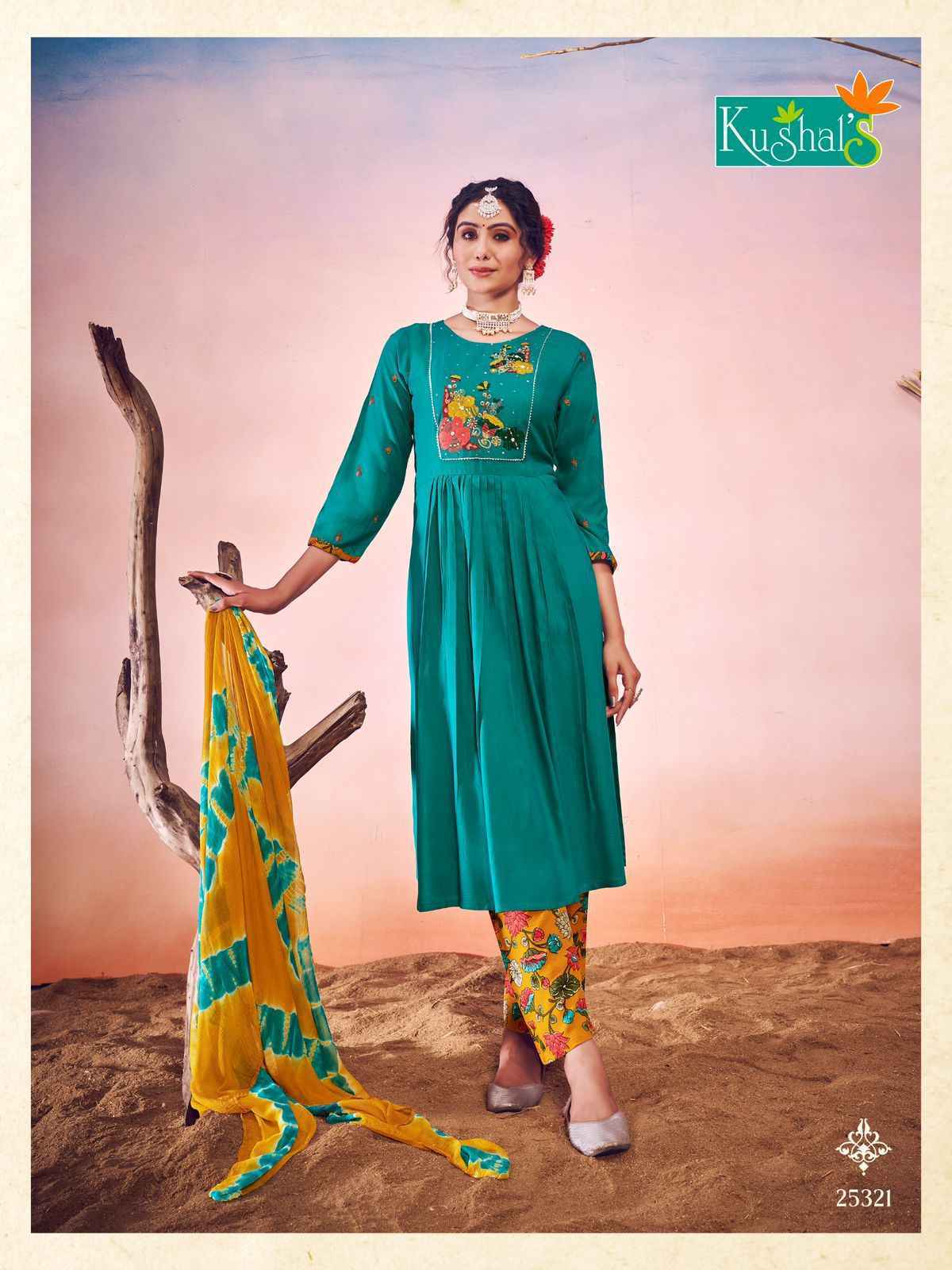 Kushal Shanvi Rayon Nyra Cut Readymade Suit 10 pcs catalog