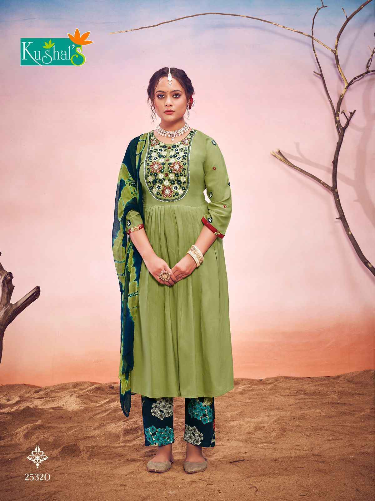 Kushal Shanvi Rayon Nyra Cut Readymade Suit 10 pcs catalog