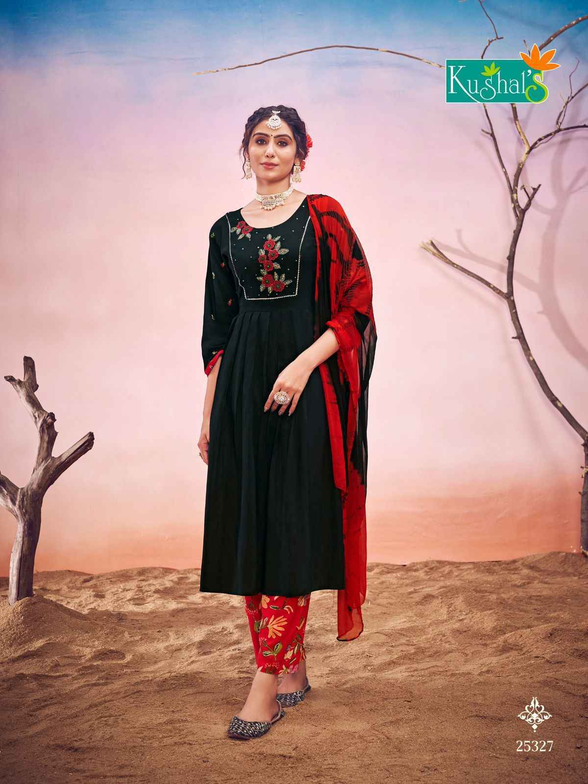 Kushal Shanvi Rayon Nyra Cut Readymade Suit 10 pcs catalog