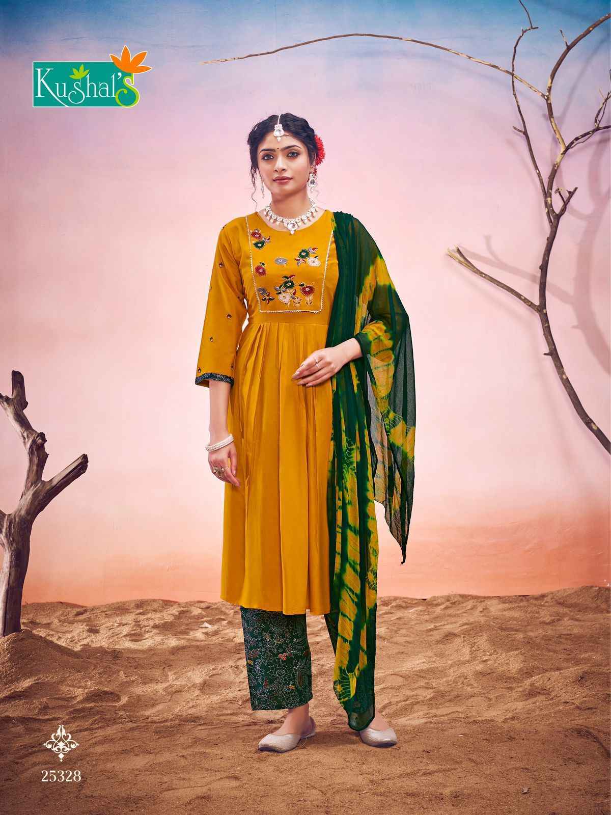 Kushal Shanvi Rayon Nyra Cut Readymade Suit 10 pcs catalog