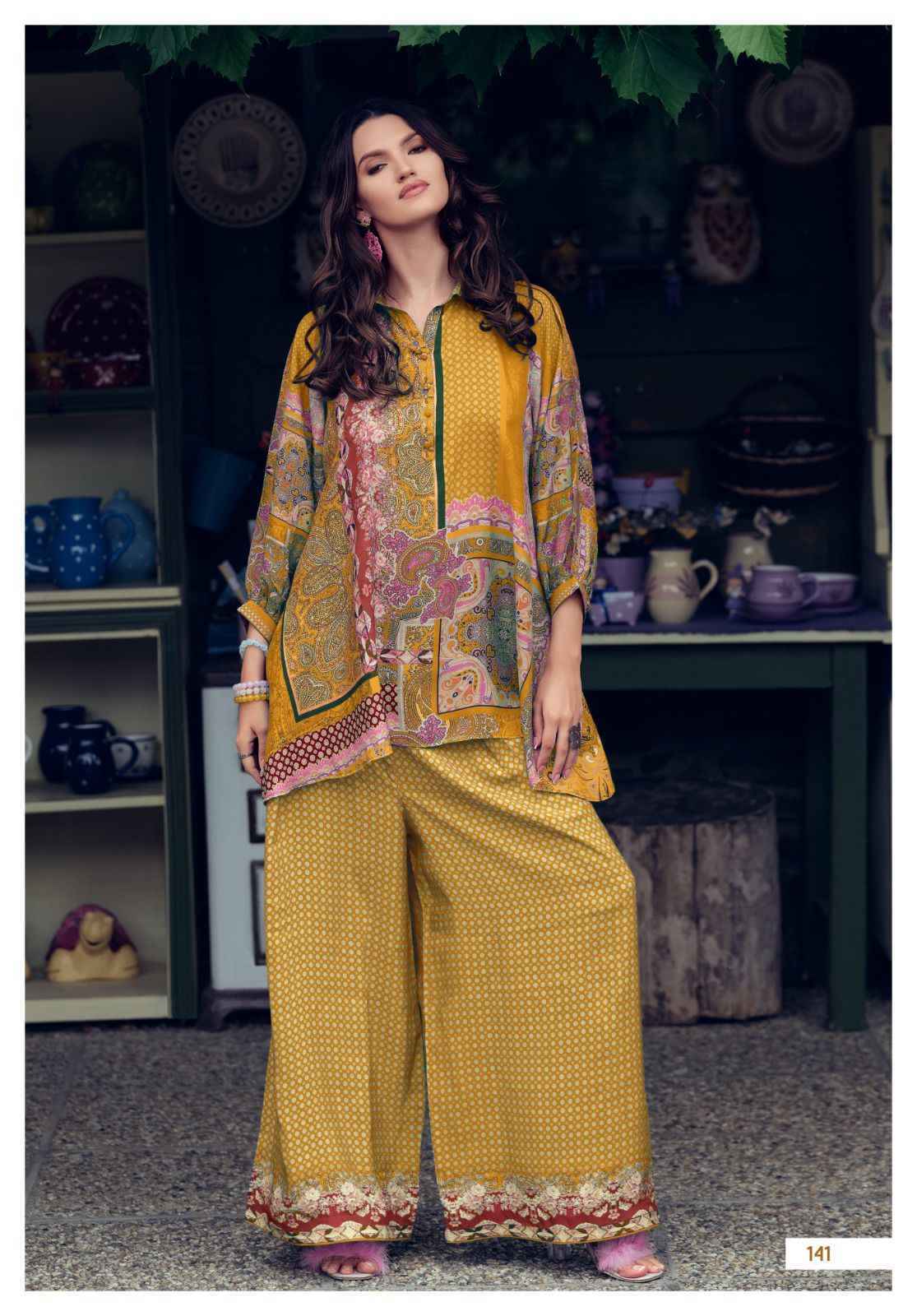 Label Varsha Fusion Muslin Silk Cord Set 4 pcs Catalogue