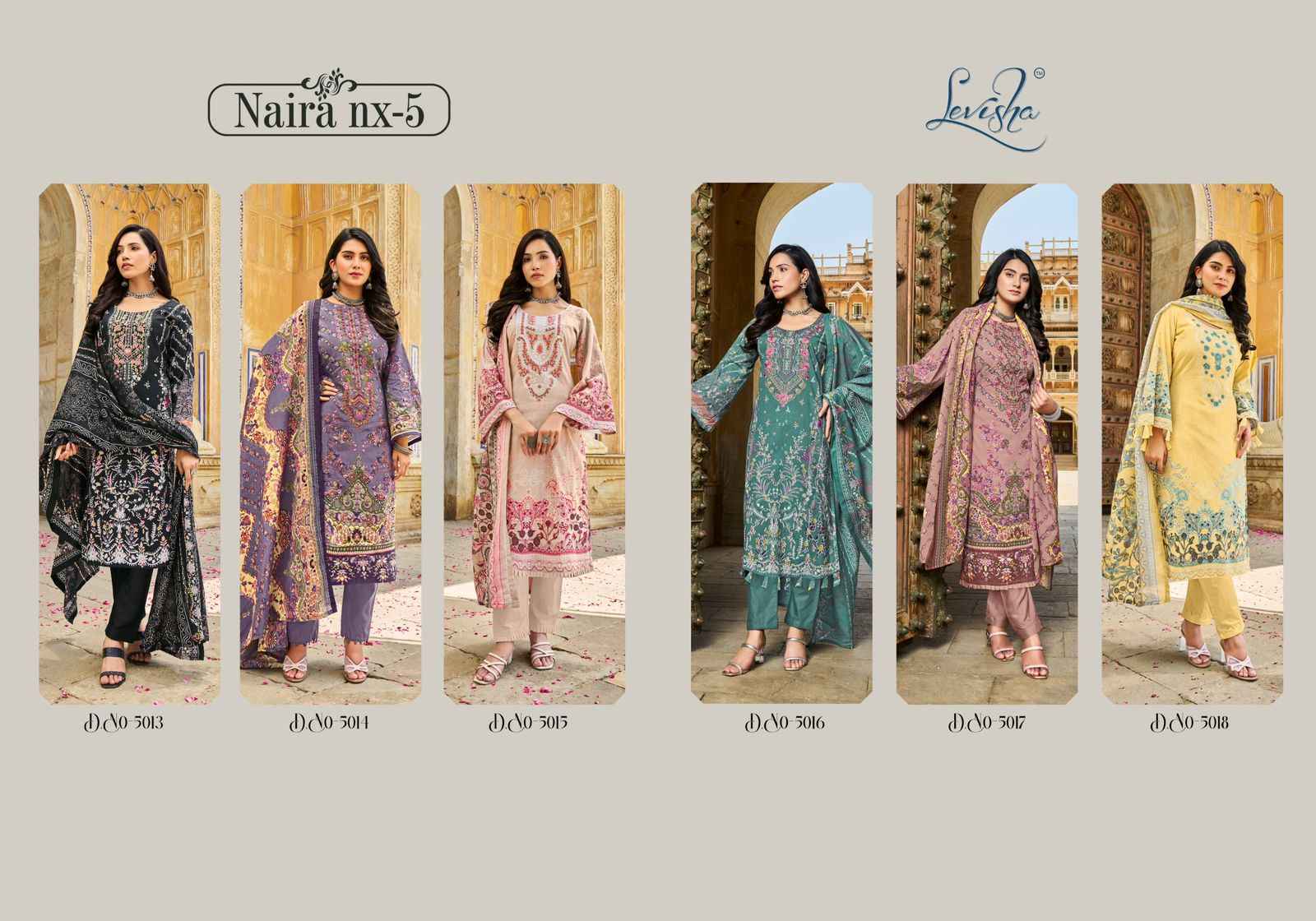Levisha Naira Nx Vol-5 Cotton Dress Material 6 pcs Catalogue