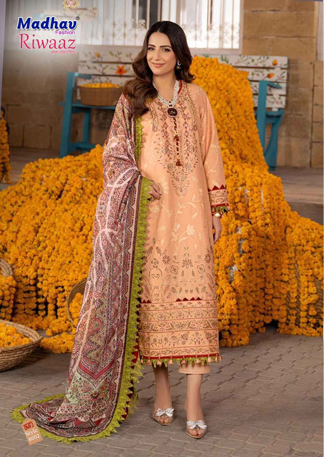 Madhav Fashion Riwaaz Vol 8 Lawn Cotton Dress Material 6 pcs catalog