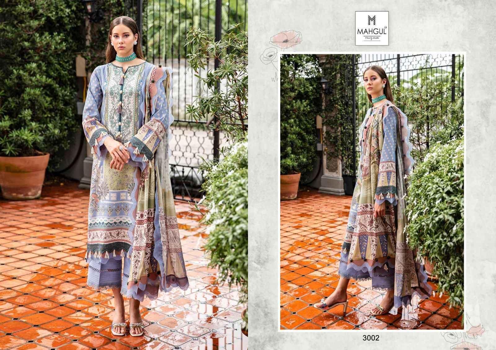 Mahgul Queen Court Vol-3 Lawn Cotton Dress Material 4 Pc Catalog