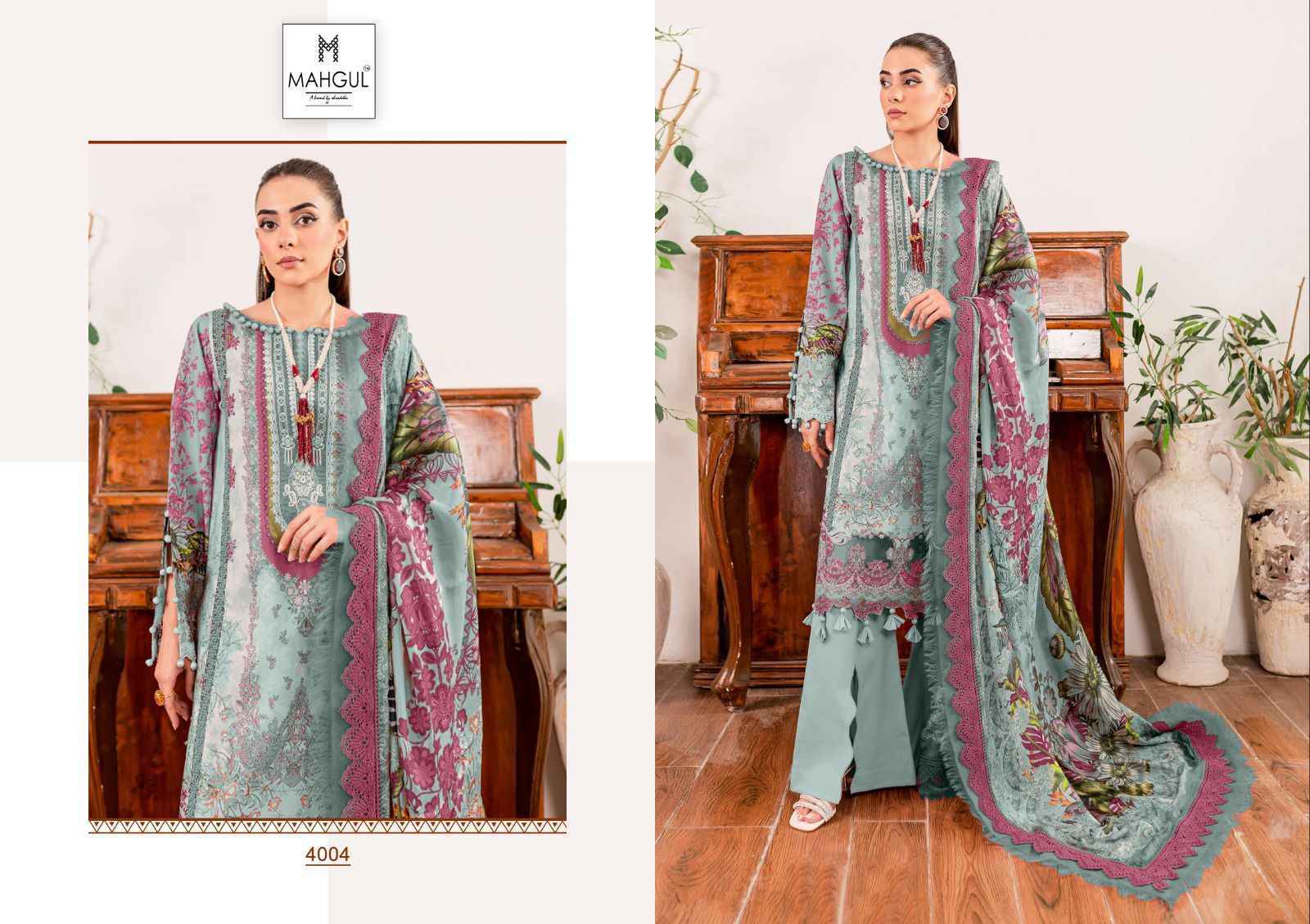 Mahgul Queen Court Vol-4 Lawn Cotton Dress Material 4 Pc Catalog