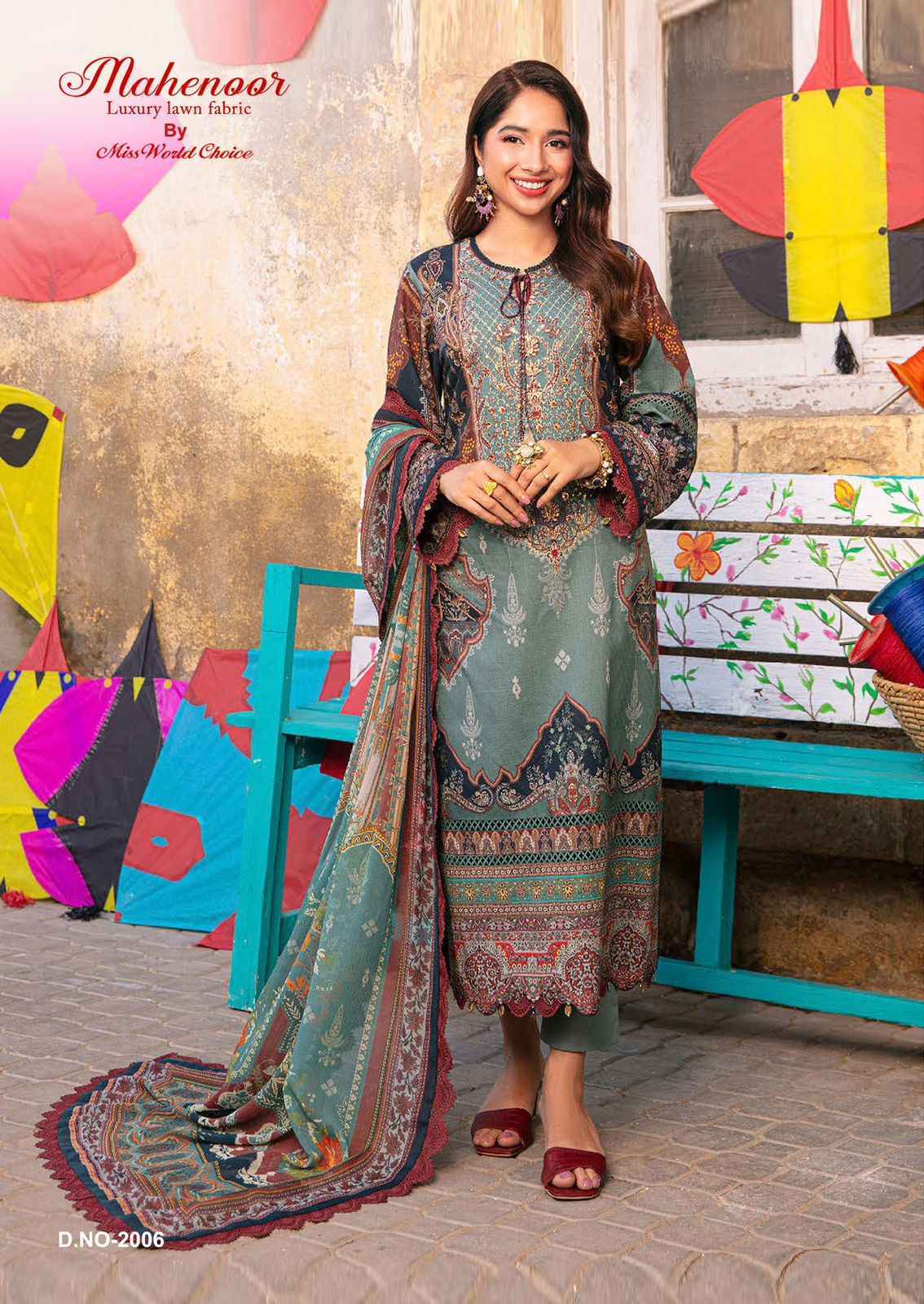 Missworld Choice Print Mahenoor Vol-2 Lawn Dress Material 6 Pc Catalog