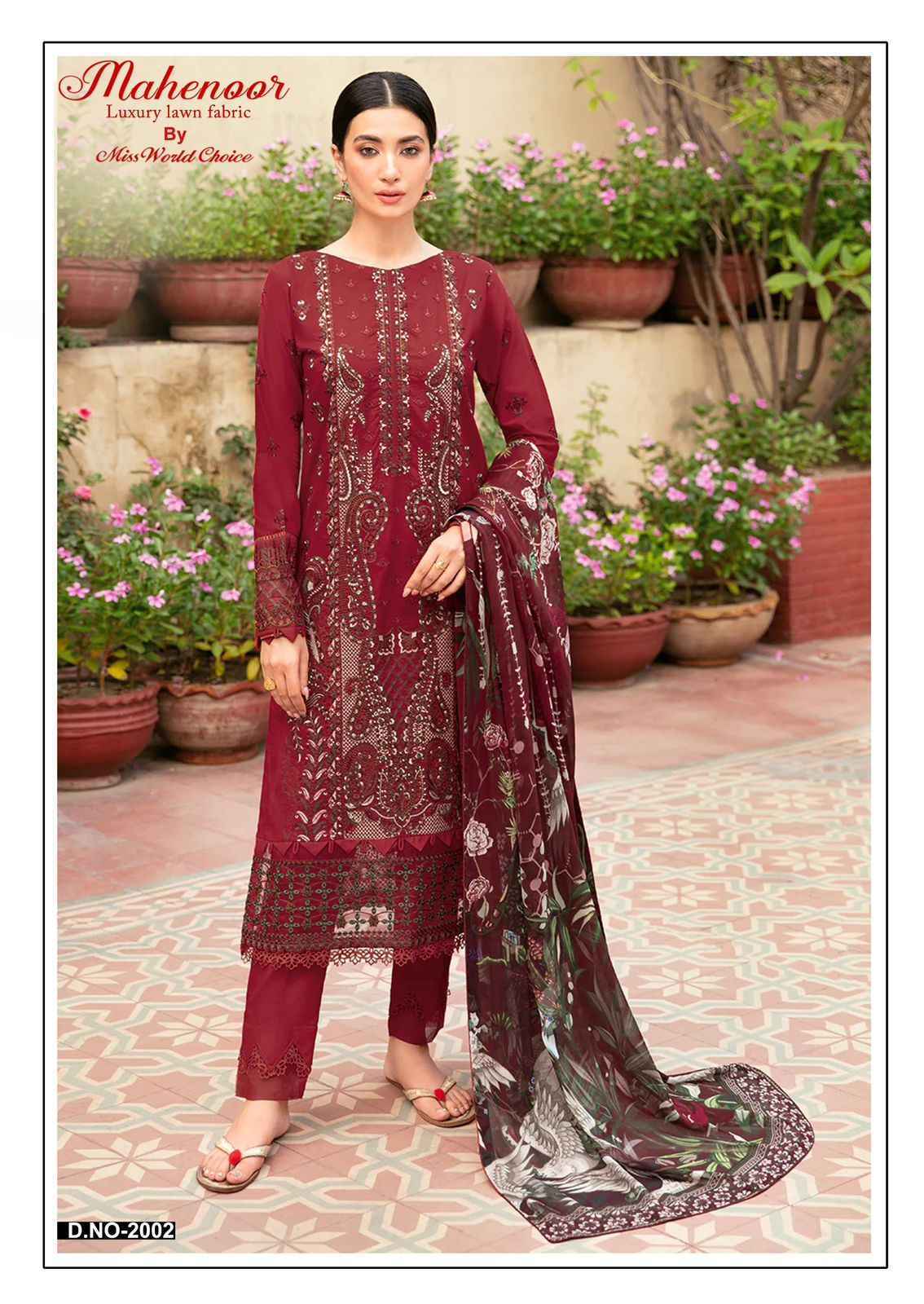 Missworld Choice Print Mahenoor Vol-2 Lawn Dress Material 6 Pc Catalog