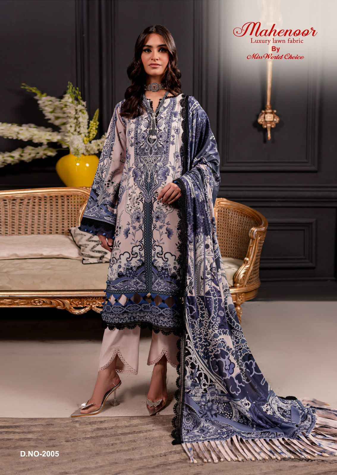 Missworld Choice Print Mahenoor Vol-2 Lawn Dress Material 6 Pc Catalog