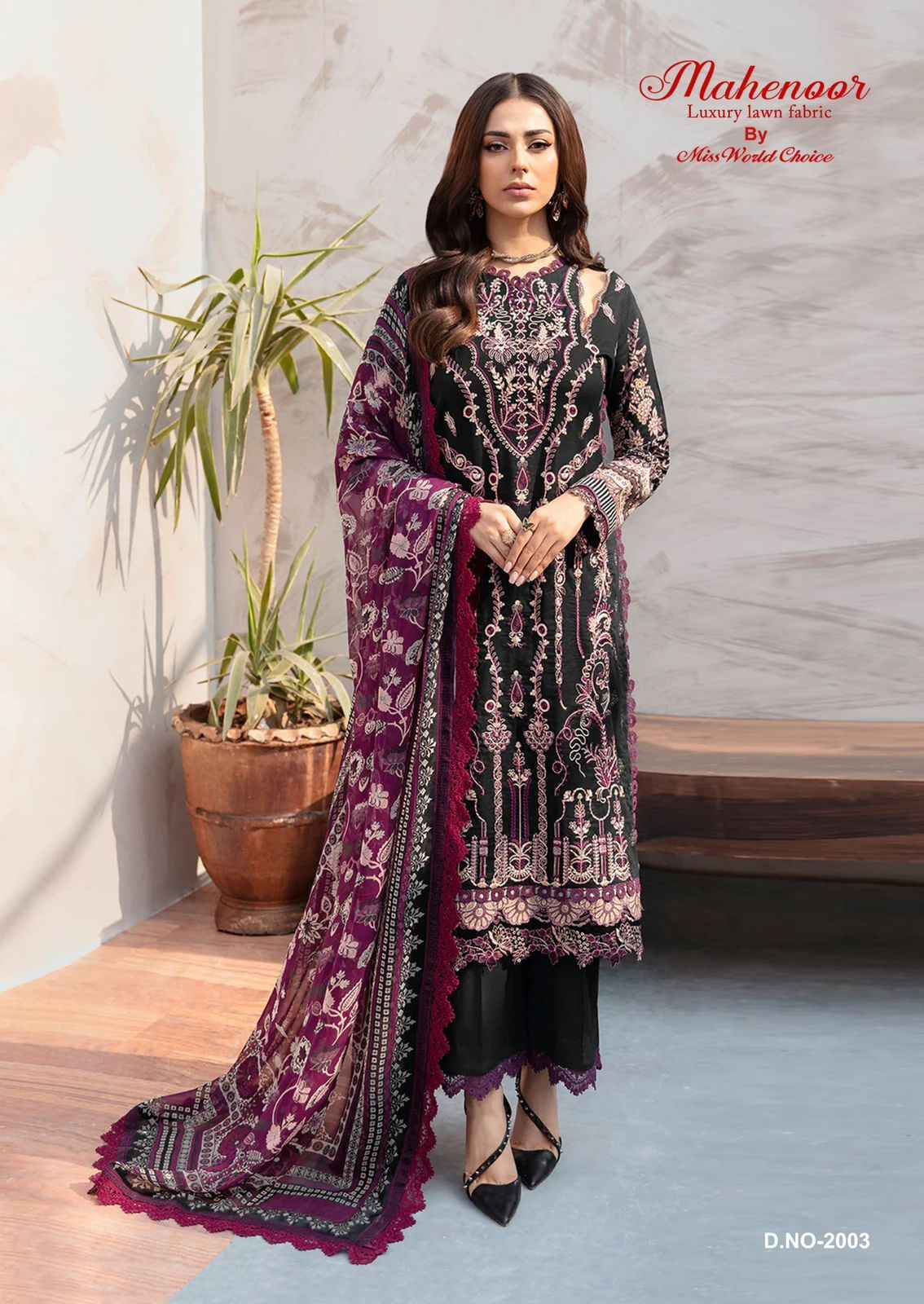 Missworld Choice Print Mahenoor Vol-2 Lawn Dress Material 6 Pc Catalog