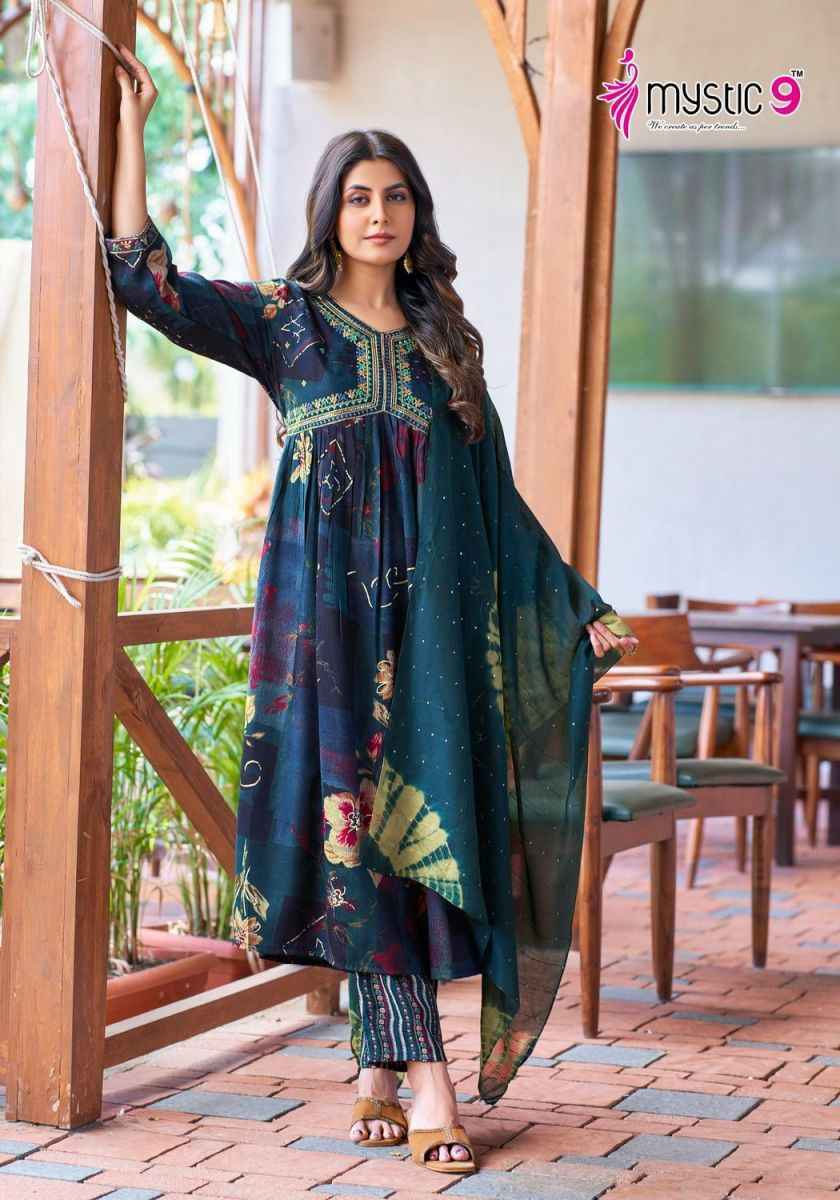 Mystic 9 Heena Vol-3 Readymade Rayon Dress 8 pcs Catalogue