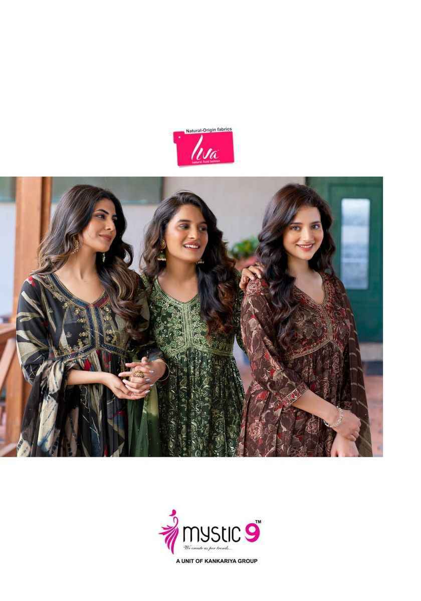 Mystic 9 Heena Vol-3 Readymade Rayon Dress 8 pcs Catalogue