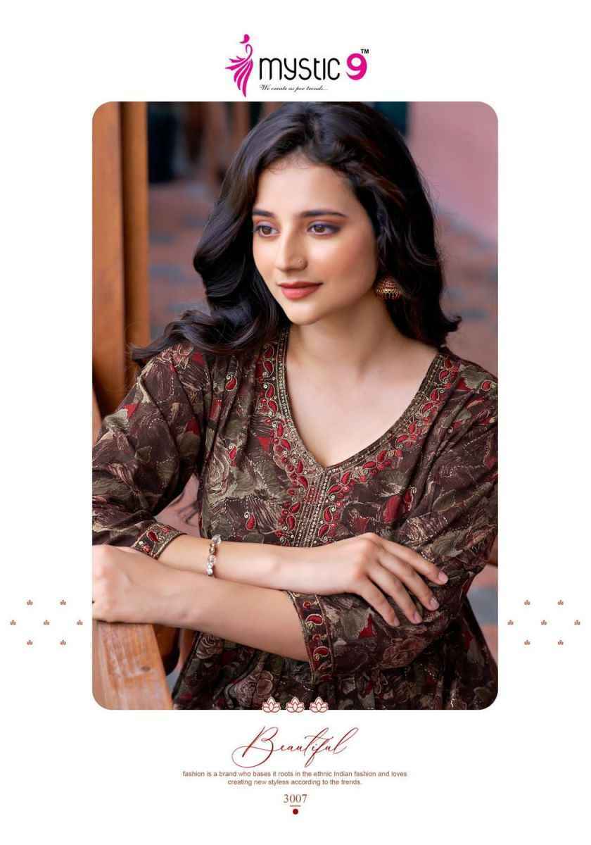 Mystic 9 Heena Vol-3 Readymade Rayon Dress 8 pcs Catalogue