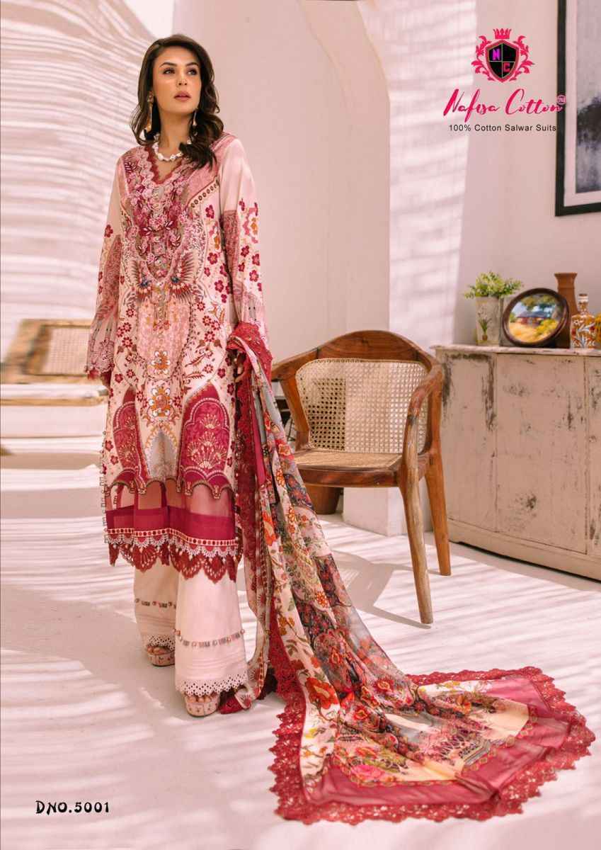 Nafisa Cotton Andaaz Karachi Suit Vol-5 Cotton Dress Material 6 Pc Catalog