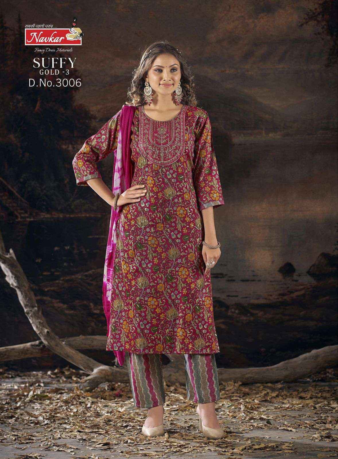 Navkar Suffy Gold Vol 3 Rayon Kurti Combo 8 pcs Catalogue