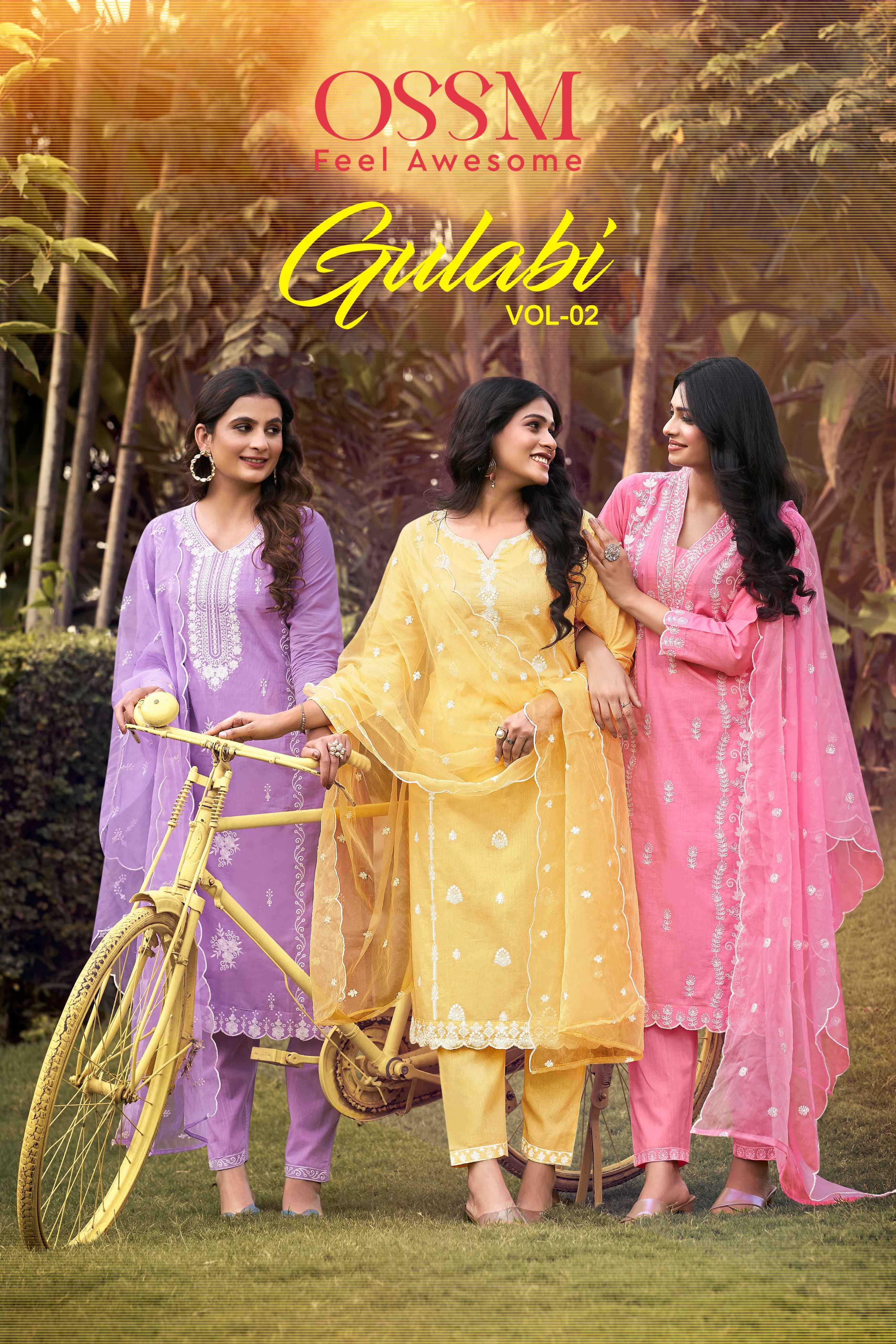 Ossm Gulabi Vol-2 Readymade Cotton Dress 6 Pc Catalog