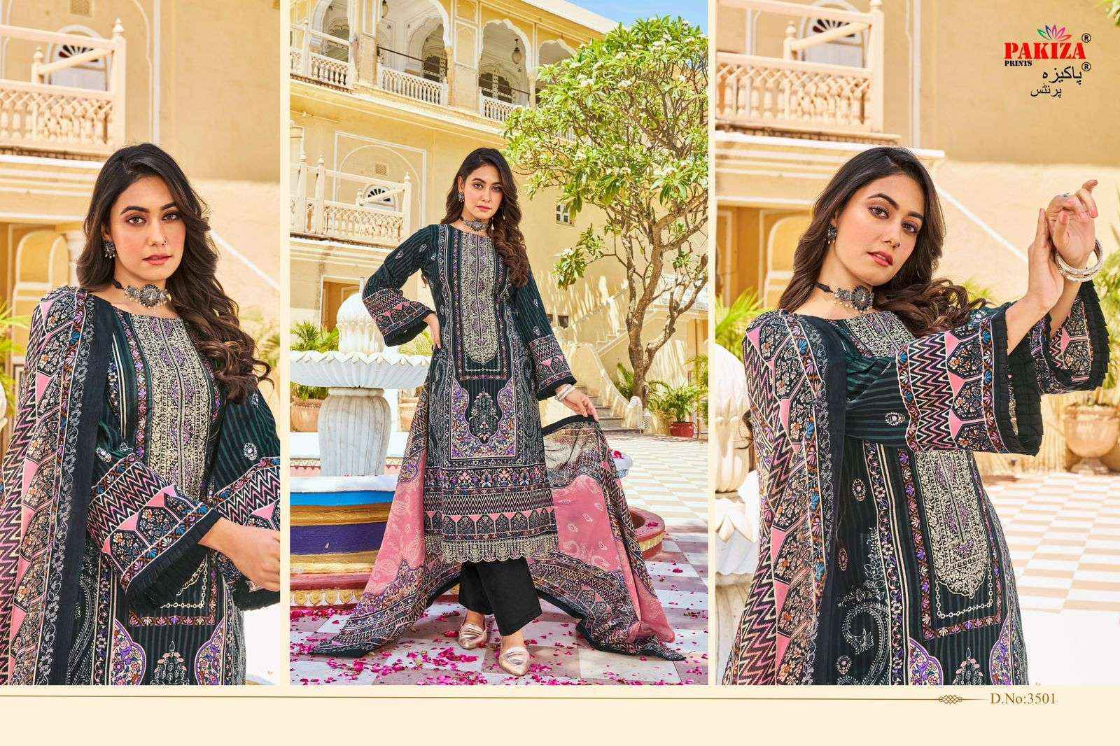 Pakiza Prints Ramsha Vol 35 Cotton Dress Material 10 pcs Catalogue