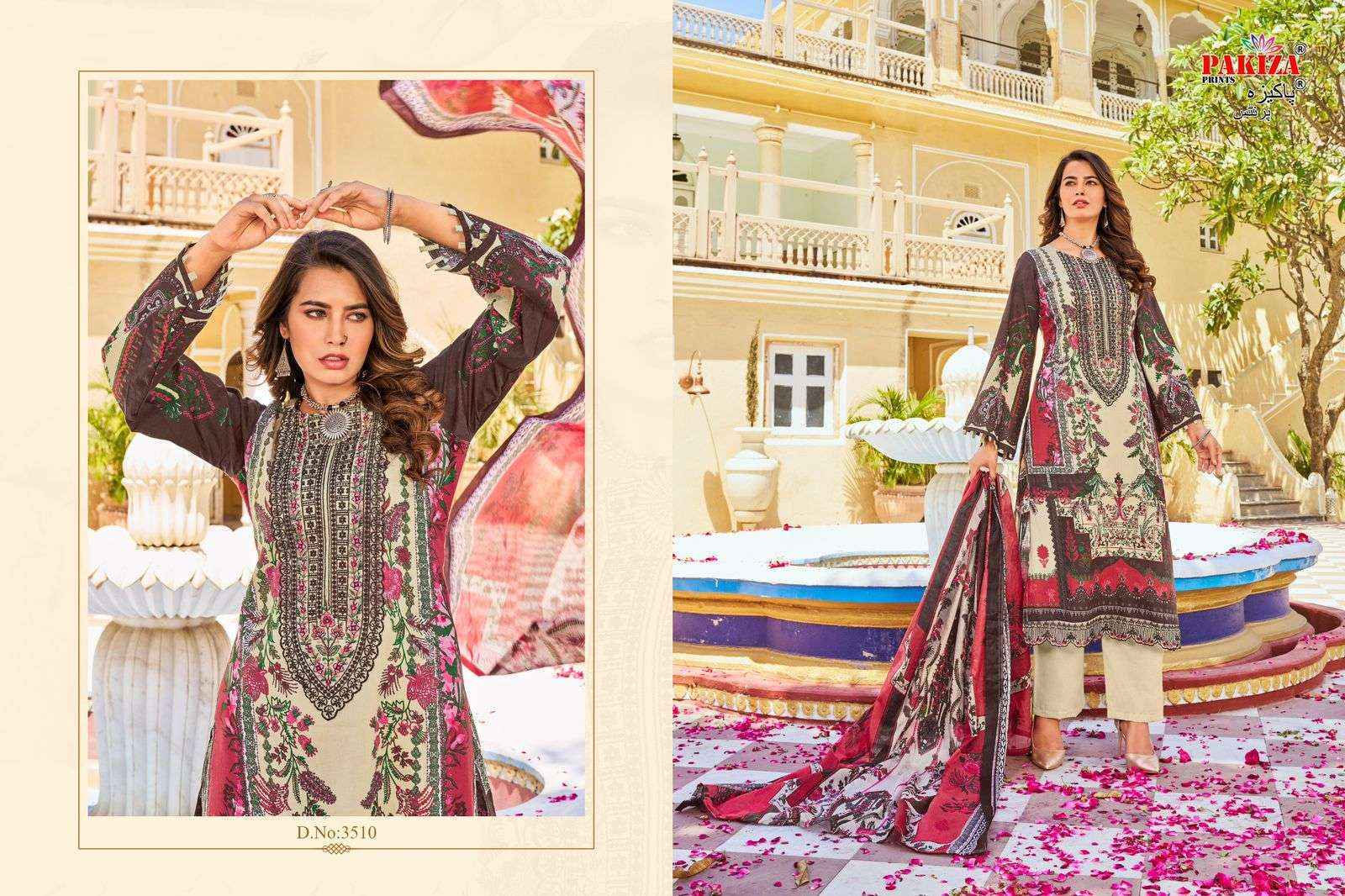 Pakiza Prints Ramsha Vol 35 Cotton Dress Material 10 pcs Catalogue