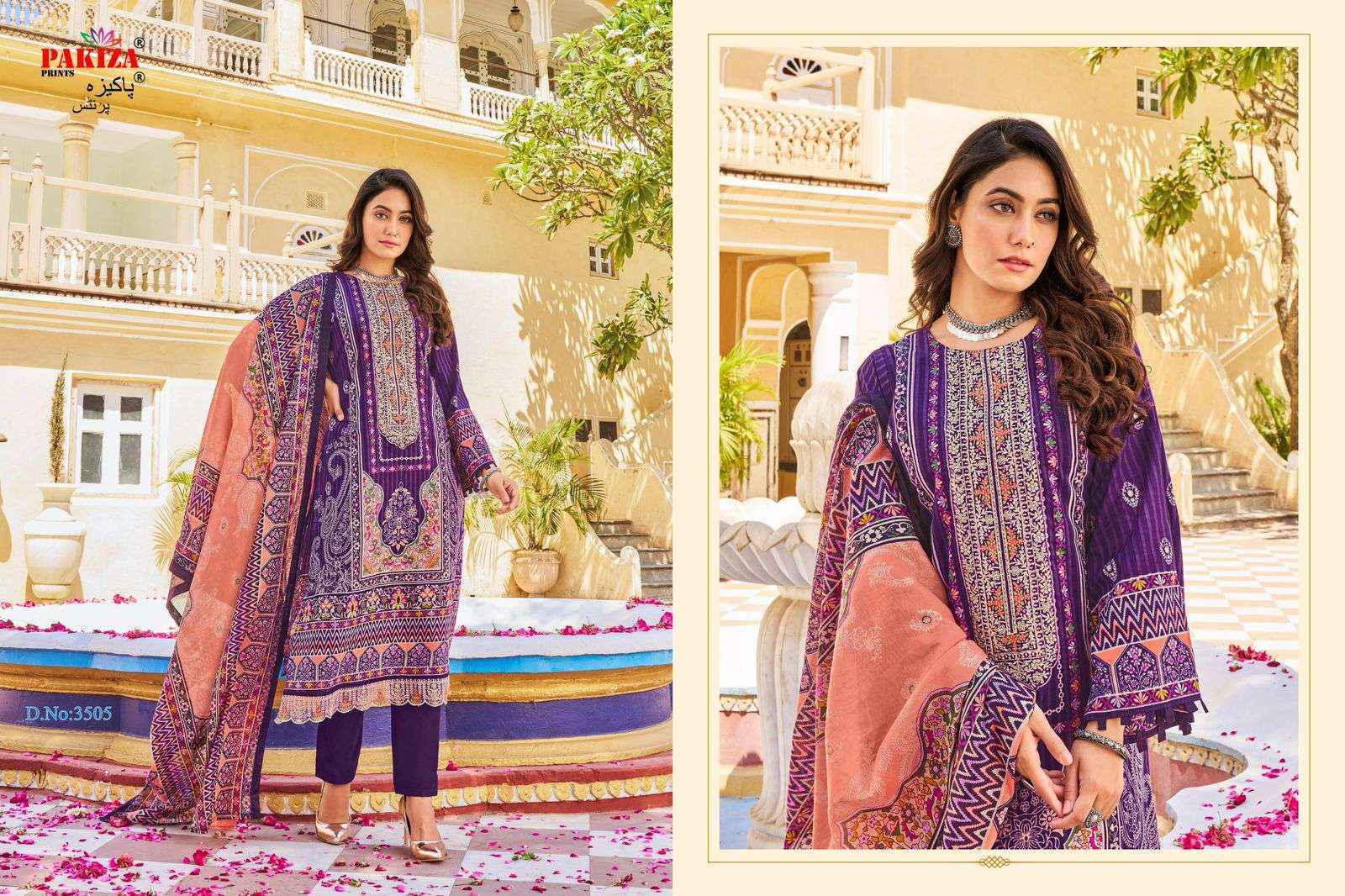 Pakiza Prints Ramsha Vol 35 Cotton Dress Material 10 pcs Catalogue