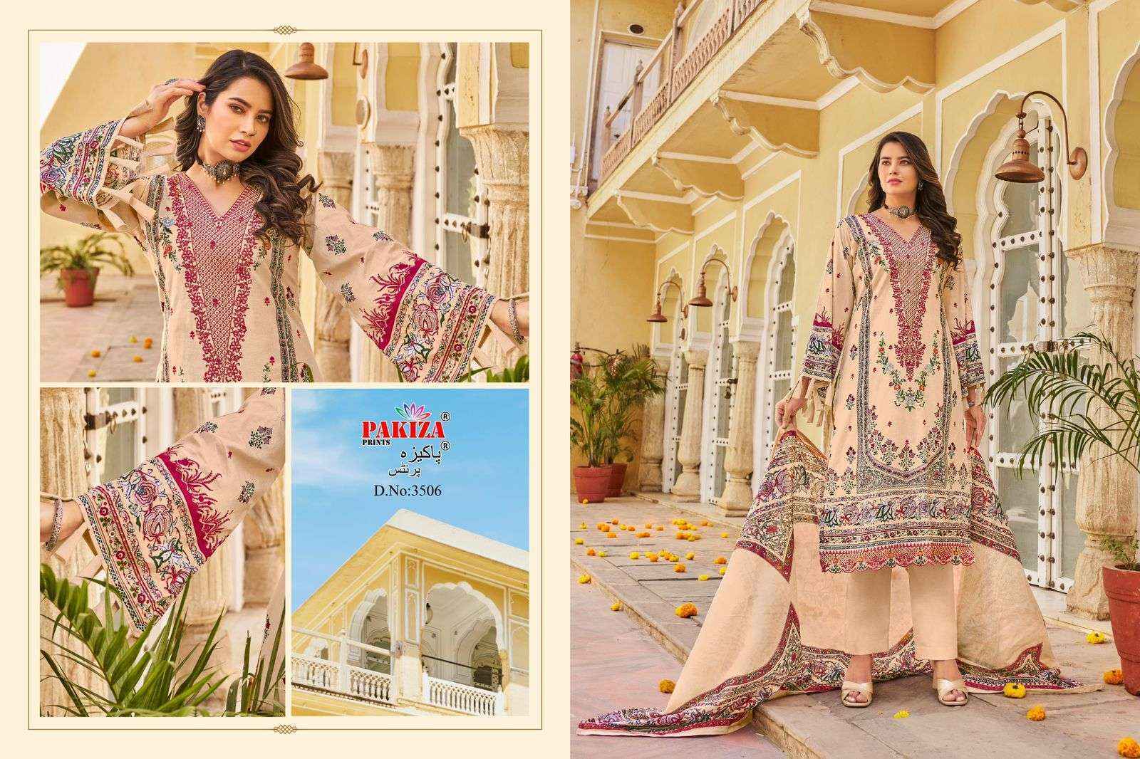 Pakiza Prints Ramsha Vol 35 Cotton Dress Material 10 pcs Catalogue