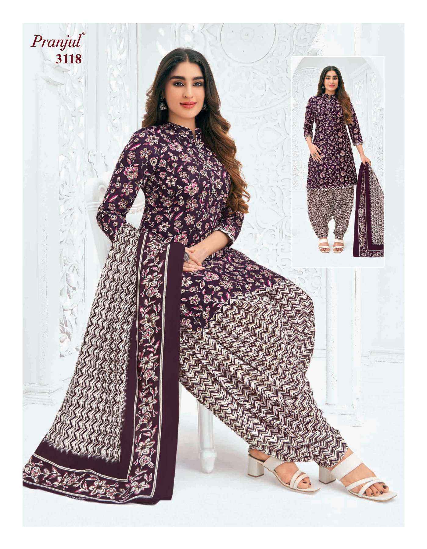 Pranjul Priyanshi Vol 31 Cotton Dress Material Wholesale Ladies Dress Trader