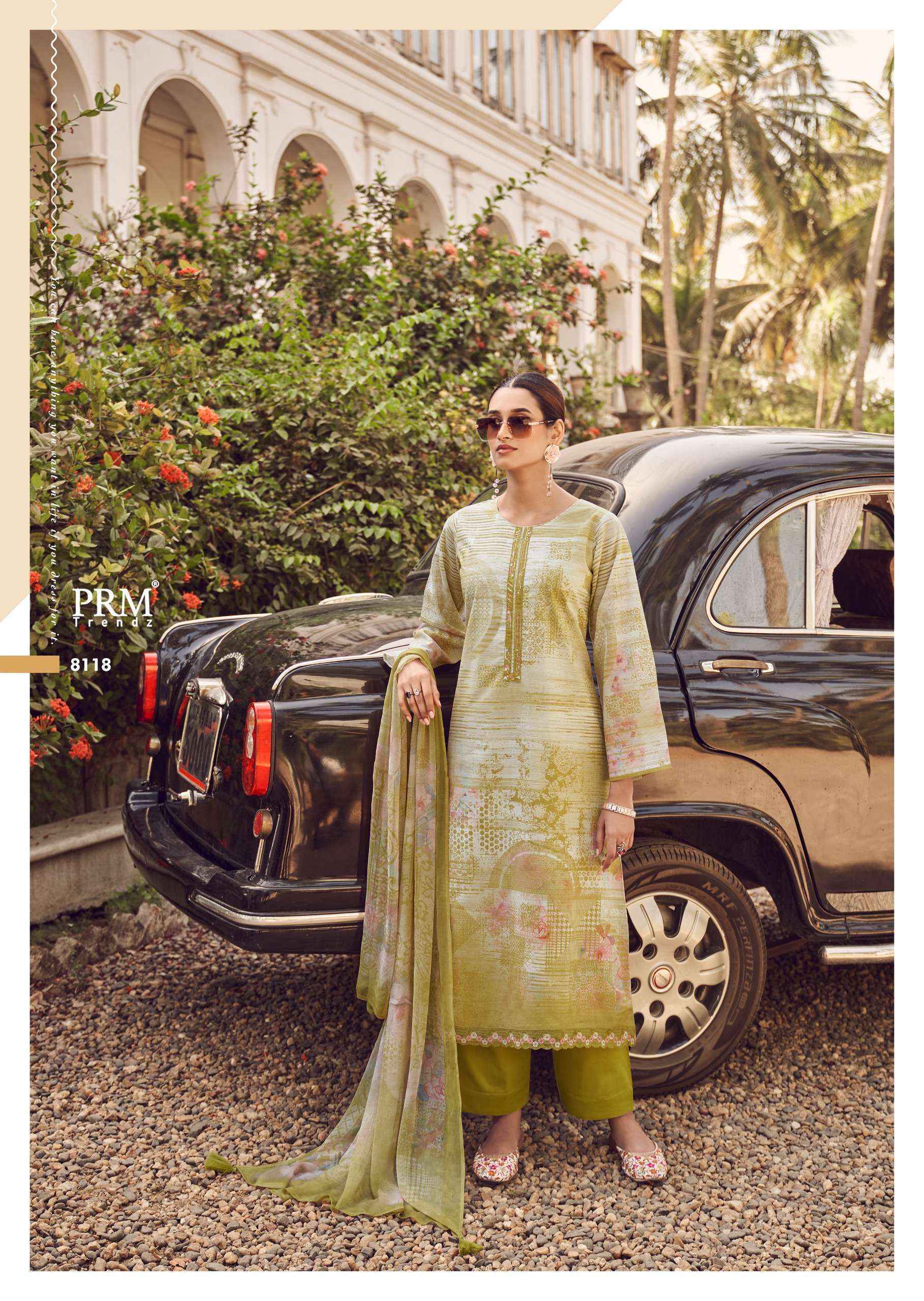 PRM Trendz Noorin Linen Cotton Dress Material 8 pcs Catalogue