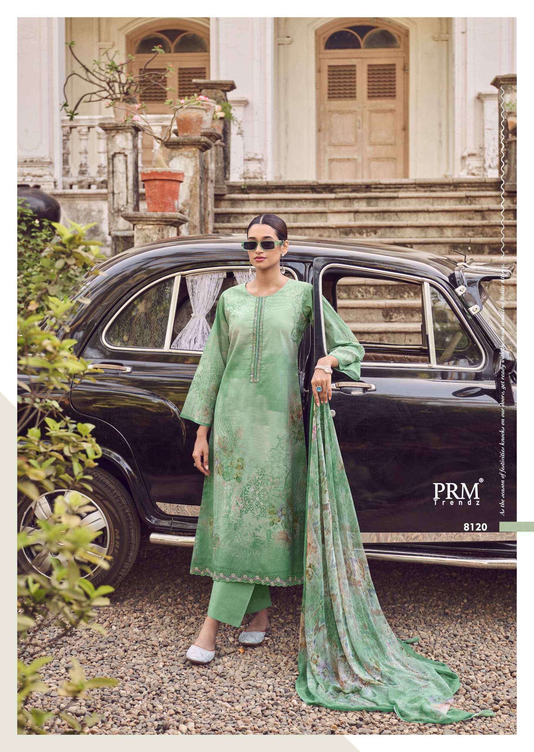 PRM Trendz Noorin Linen Cotton Dress Material 8 pcs Catalogue